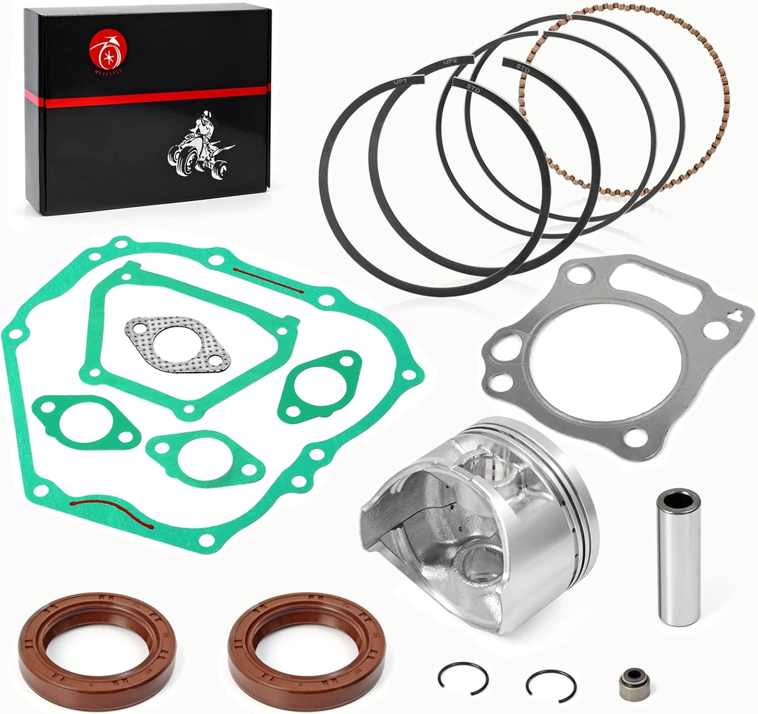 357Cc Engine Rebuild Kit Std Piston & Rings Gaskets Seals for Yamaha G21 G22 G23 G27 G28 2001-2009 YXP700A YXP1000A Pro Hauler 700 1000 2004-2006 YDR-A YTF-1 YTF-2 2007-2018 image number 1