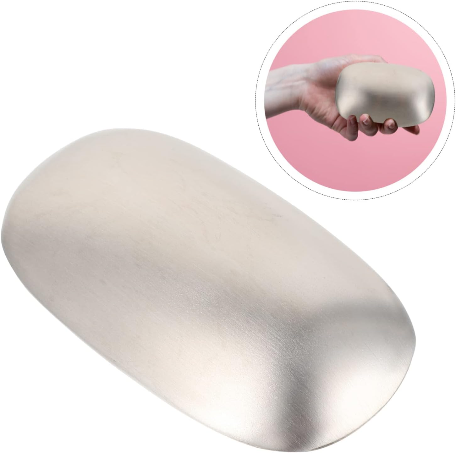 Stainless Steel Odor Remover Soap Bar - Square Tool for Fish Garlic & Onion Smell Elimination - Kitchen & Hand Cleaner image number 1