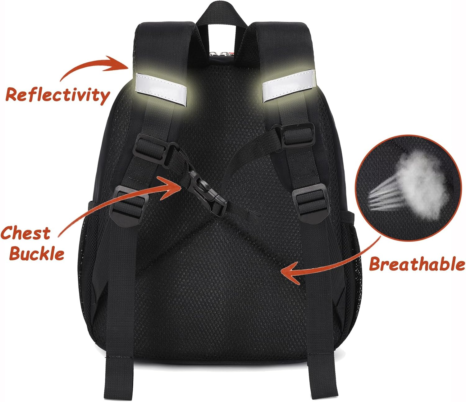 PRLINJSK Toddler Backpack, Kids Backpack for Boys, Preschool Backpack, Mini Kindergarten Bookbag for Boys image number 5