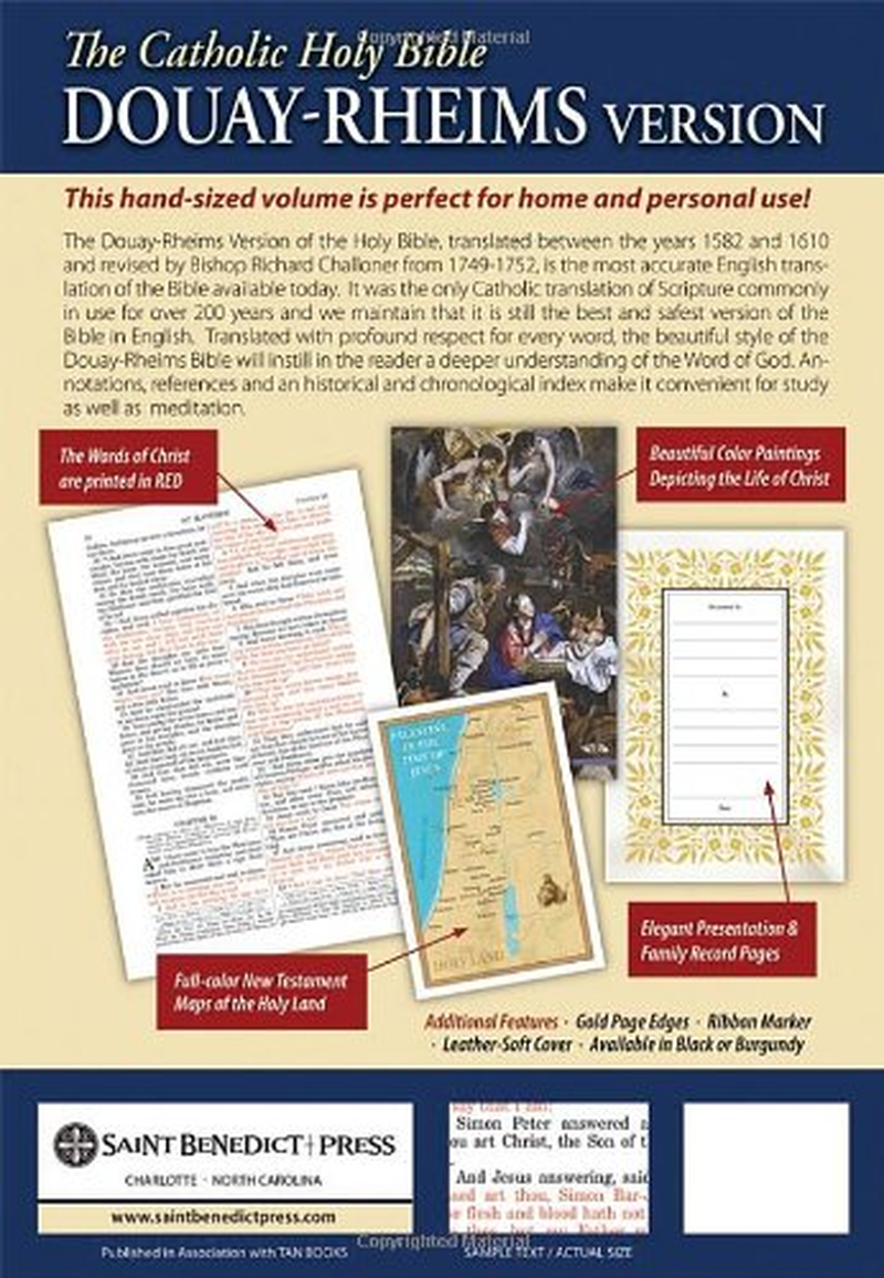 Douay-Rheims Bible (Black Genuine Leather): Standard Print Size image number 1