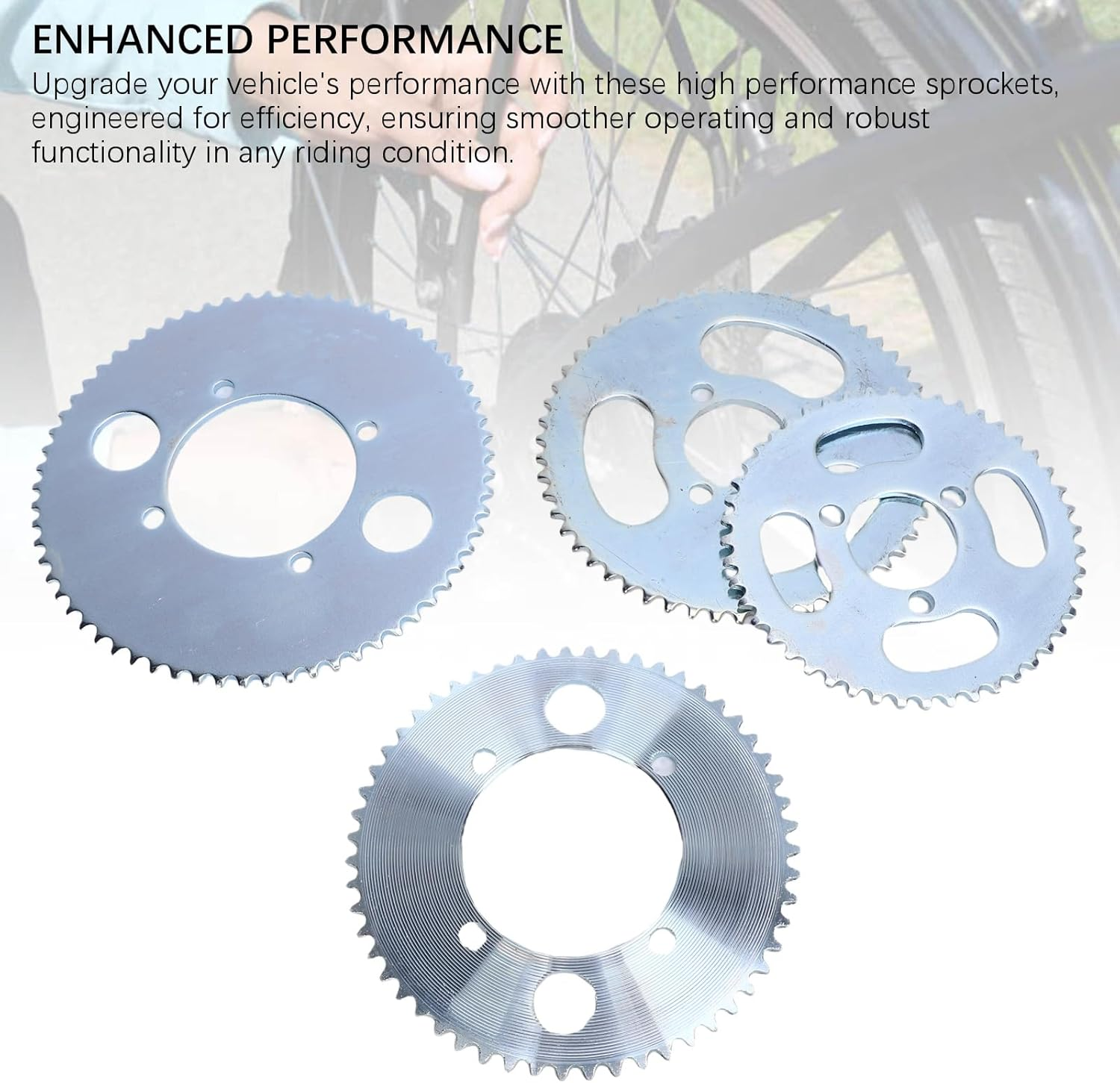 25H Rear Sprocket High Strength Steel 55T4 65T4 47T3 55T3 Sprocket Set for Go Kart Motorcycle ATV off Road Vehicles image number 1