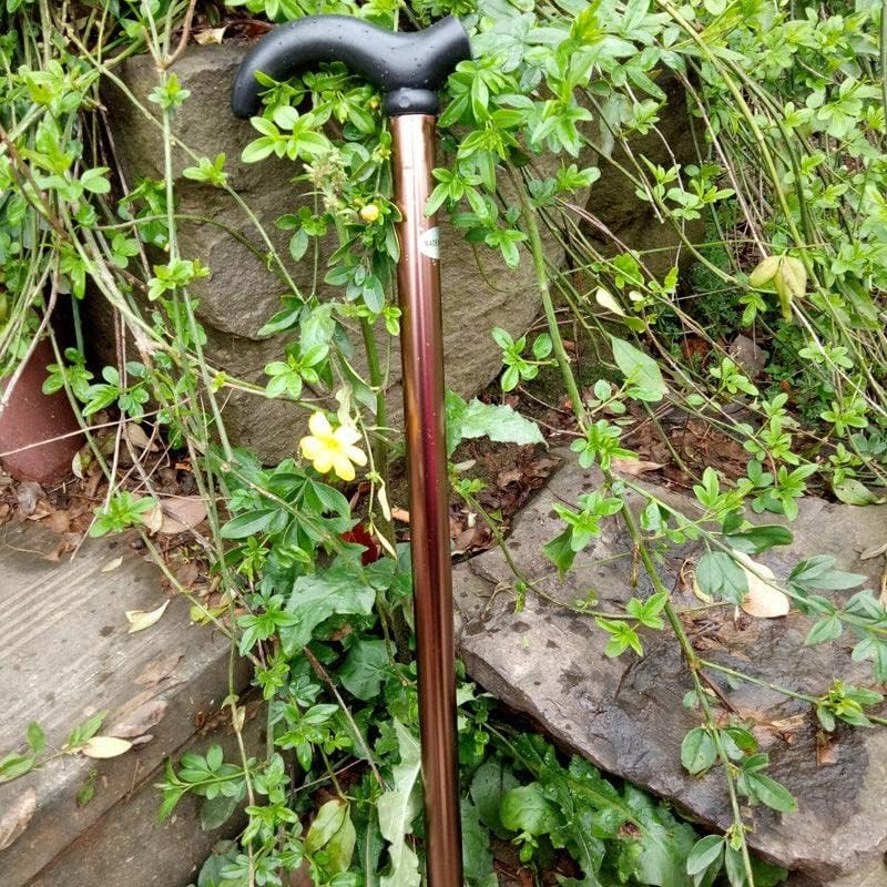 Aluminium Metal Walking Stick Travel Retractable Adjustable Compact Cane Pole, Non-Slip Grip, 21.26-35.04 In