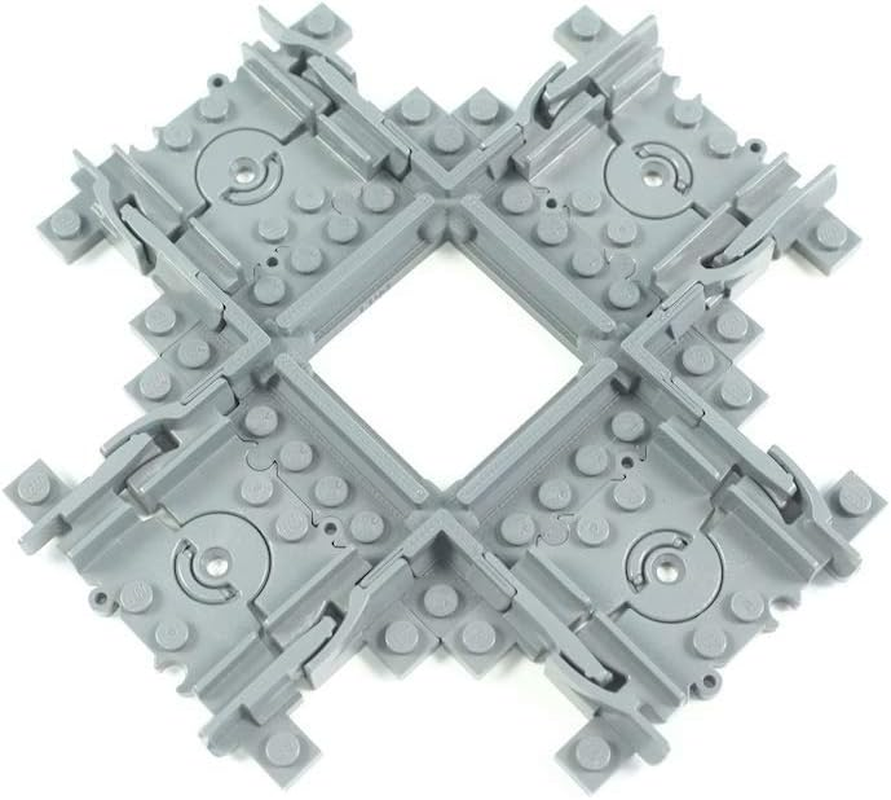 Trixbrix.Eu 2X 90 Deg Short Version HO Scale Gray Crossing Compatible with  City Train Sets 60197 60198 10277 60205 60238 image number 3