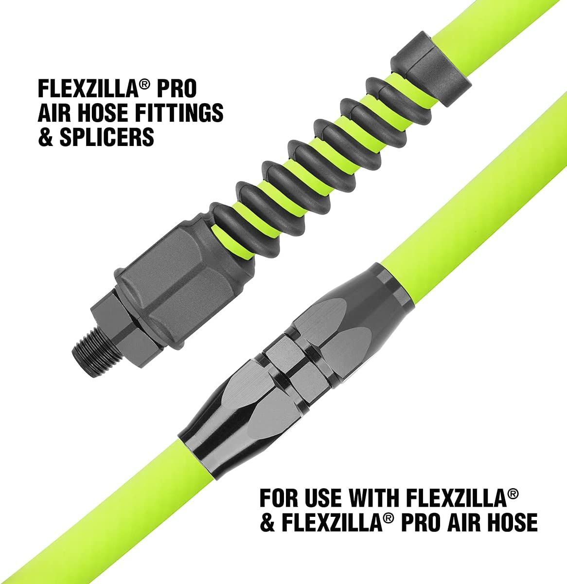 Flexzilla Pro Air Hose Reusable Fitting with Ball Swivel, 3/8 In. - RP900375BS - 3/8" (Inches), Pro Reusable Fitting image number 2