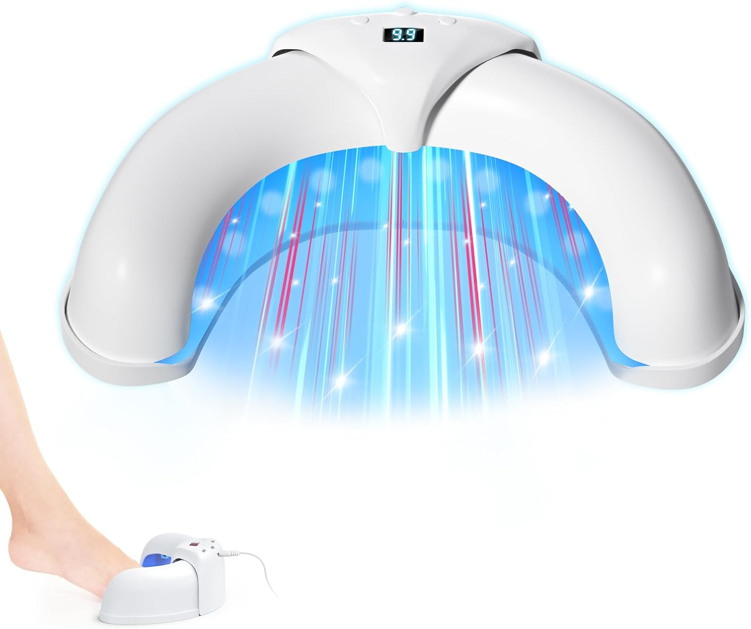 Nail Pil Laser Device, 7 Days Fast Acting, with Time Display, Nail Pil Laser Device, 365 Nm Infrared Light, 405 Nm Blue Nail for Fingers and Toenails (White) image number 4