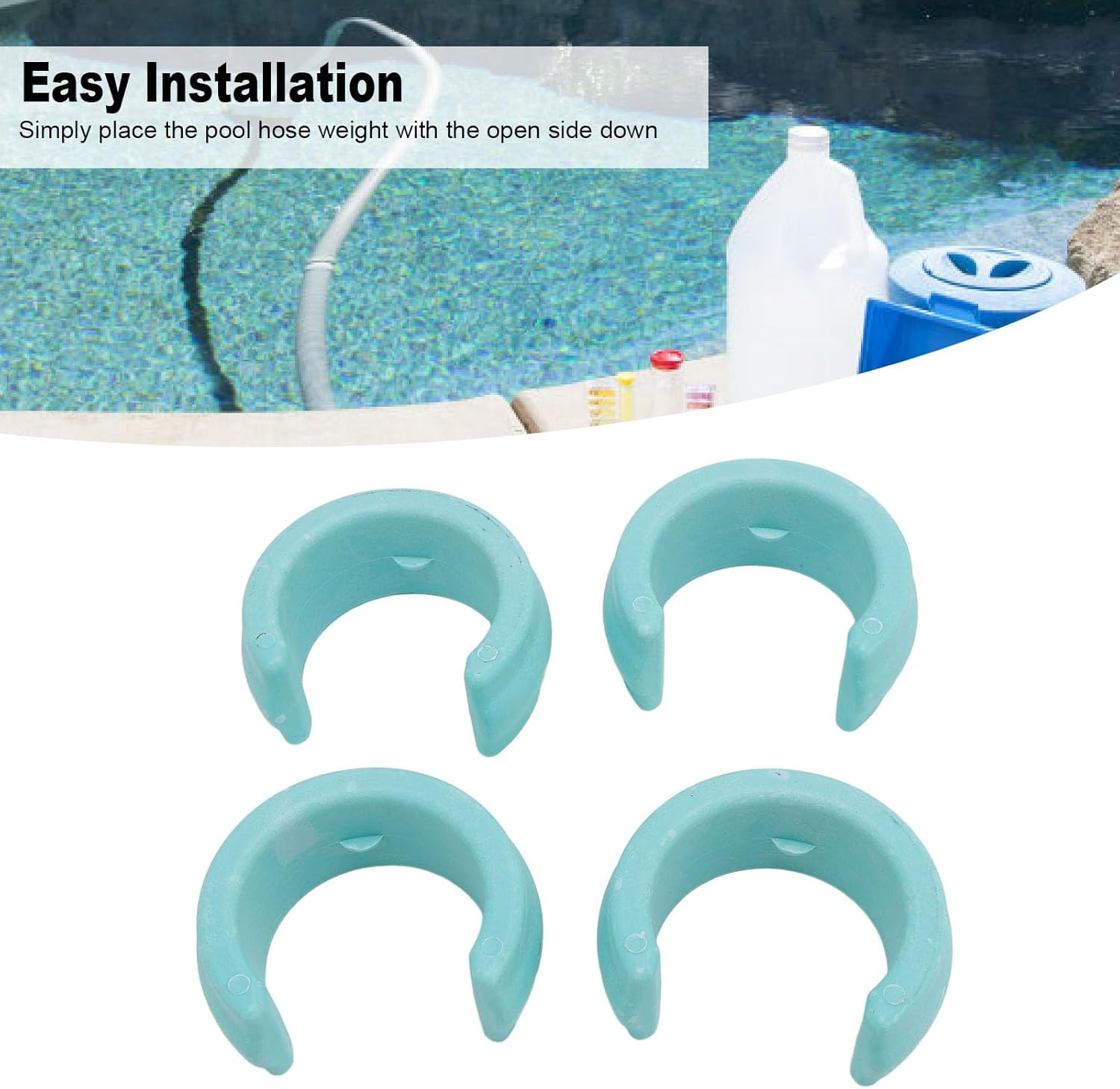 Pool Cleaner Hose Weight Replacement Weights 4PCS Universal Plastic Hose for W83247 X70105 with Easy Installation image number 5