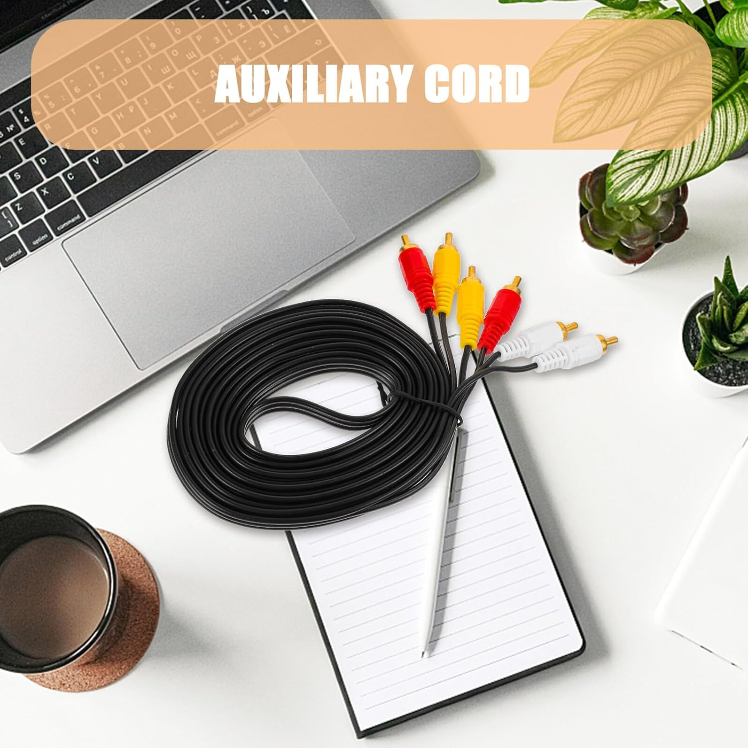 DECORNIJIA to Stereo Av Cable Male to Male Tv Cord for DVD Vcd Box Connection PVC Copper Audio Video Wire with Stable Signal Transmission Replacement Av Wire for Home Entertainment image number 3