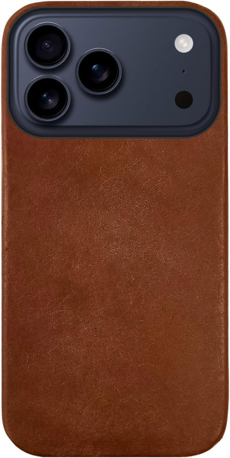 Abbi Signature Iphone 17 Pro Case, Made in Japan, Genuine Italian Leather, Lipari Back Cover, Magsafe Crocodile Embossed Vegetable Tanned Leather, Handmade, Slim Design, Supports Wireless Charging