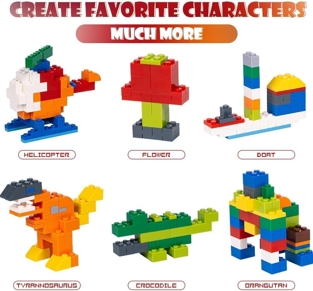 Lekebaby 1500 Pieces Classic Building Bricks Set Basic Building Blocks Compatible with All Major Brands image number 5