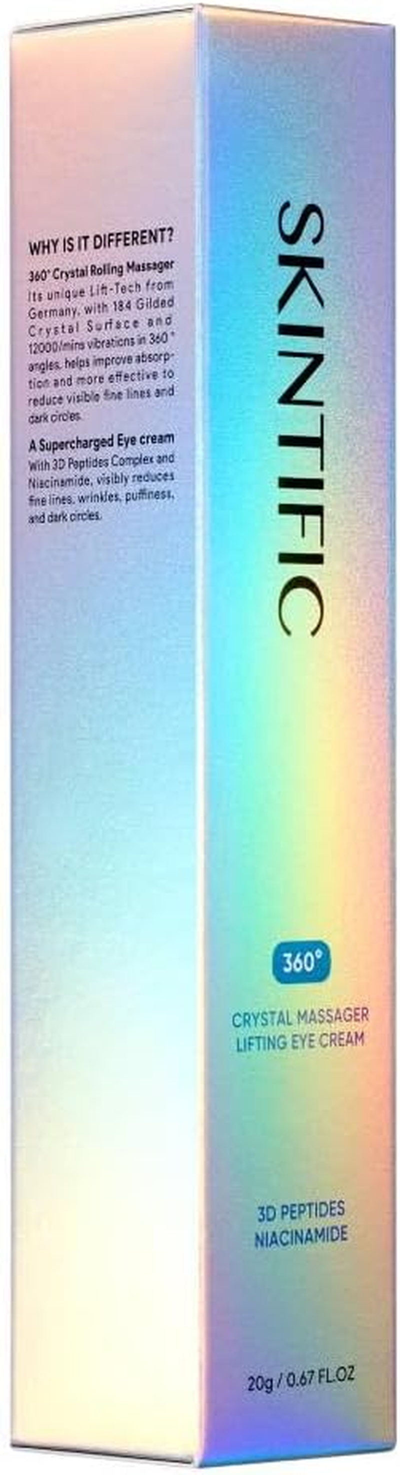 Skintific 360 Crystal Massaging Eye Cream 20Gram (To Reduces Fine Lines, Wrinkles, Puffiness & Dark Circles) image number 3