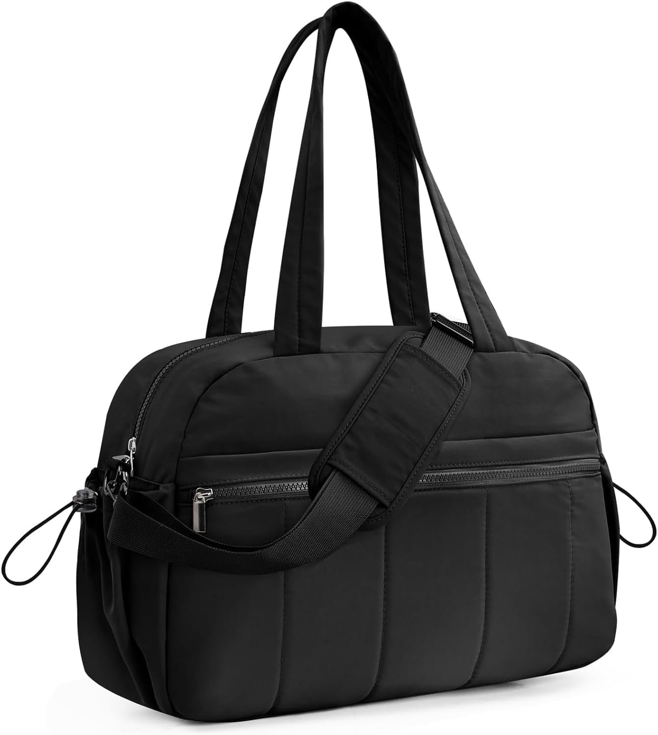 Rhoyee Gym Bag, 20L Travel Duffel Carry-On with Wet Pocket & Shoe Compartment, Lightweight Water-Resistant Weekender Tote for Sports, Work, Yoga, Hospital, and Overnight Trips &ndash; Black image number 2