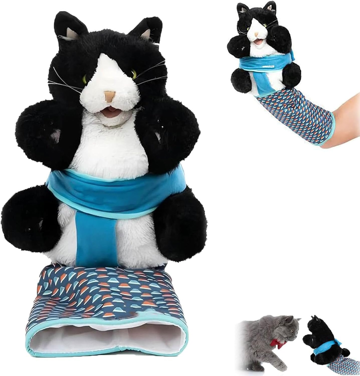 Cat Wrestling Glove, Antarcking Wrestler Toy Puppet, Hand Puppet for Boredom-Busting Training and Exercise (1Pcs) image number 3