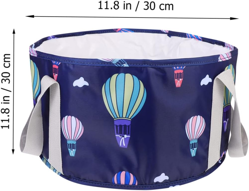 GLEAVI Multipurpose Travel Foot Bath Bucket Folding Foot Tub for Spa Camping Picnic Lightweight Compact - Navy image number 6