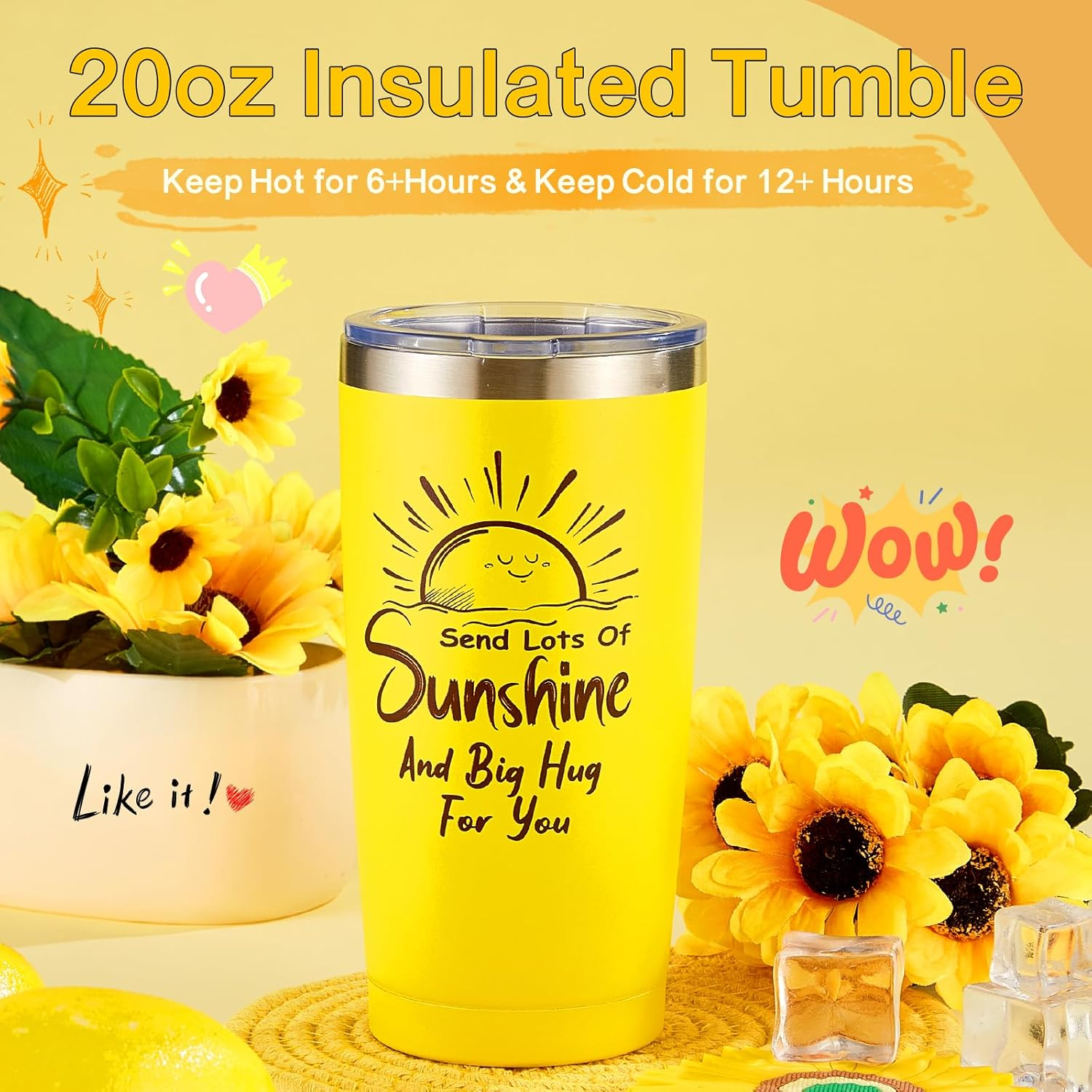 Luckybundle Gift Baskets for Women, Unique Birthday Gifts for Women, Sunflower Care Package, Thinking of You Cheer up Box, Get Well Soon Spa Gift Basket for Mom Sister Best Friend image number 1