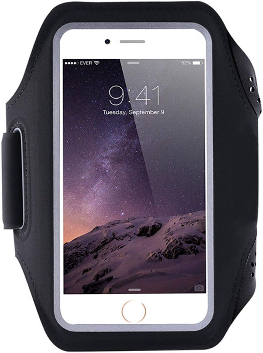 Sports Armband Arm Band Phone Holder for Samsung Galaxy S22 S22+ plus 5G (Black) image number 6