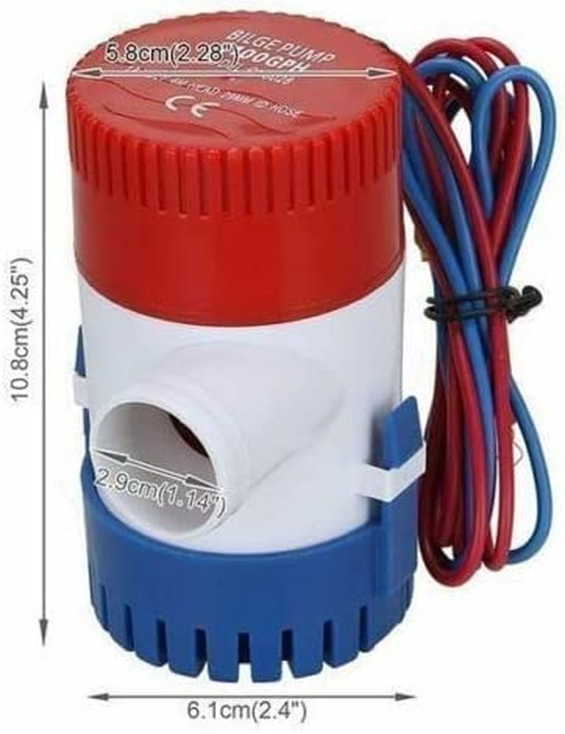 1100GPH Submersible Bilge Water Pump 12V Camp Fishing Boat Caravan Camping image number 2