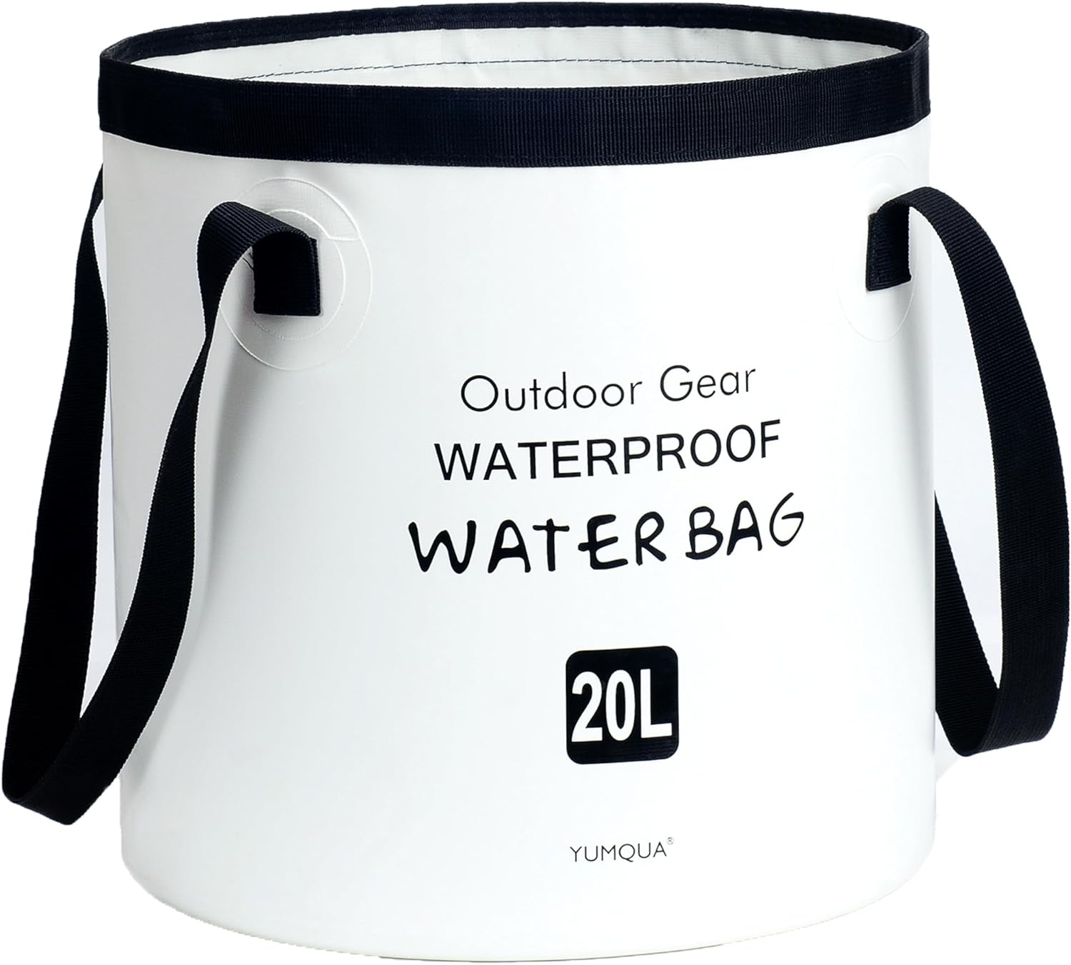 YUMQUA Collapsible Bucket 5 Gallon(20L), Multifunctional Portable Folding Bucket Water Container Wash Basin for Camping Fishing Hiking Traveling Outdoor Survival Gardening Car Washing (Blue)