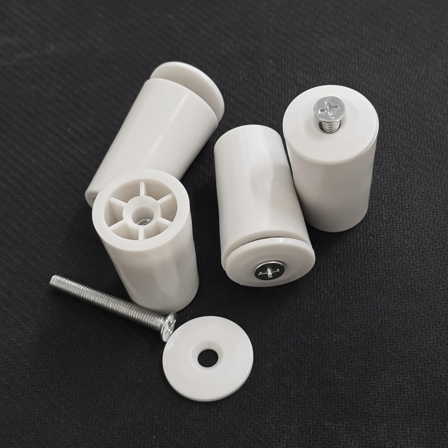 Pack of 16 White Roller Door Stops, 1 Piece Practical Gap Brush, Roller Door Accessories with Screws, Window Groove Cleaning Brush, Groove Cleaning Tool image number 2