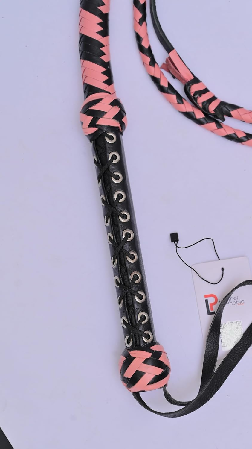 Bullwhip 6Ft Genuine Leather Indiana Jones Style Whip for Equestrian Training & Cracking, Leather Phobia Cowhide Stock Whip image number 6