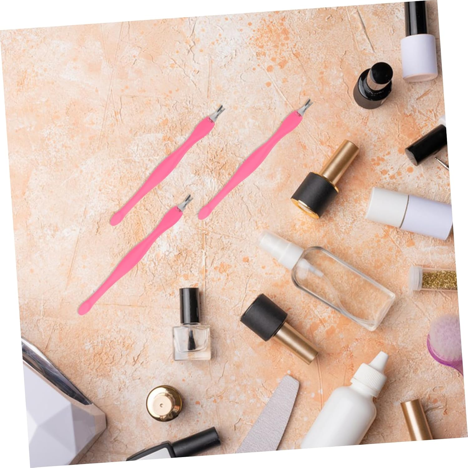 SOESFOUFU 24Pcs Stainless Steel Cuticle Remover Fork with Ergonomic Grip for Nail Skin Care Dead Skin Trimmer Tool for Manicure and Pedicure Gentle and Professional Nail Grooming image number 3