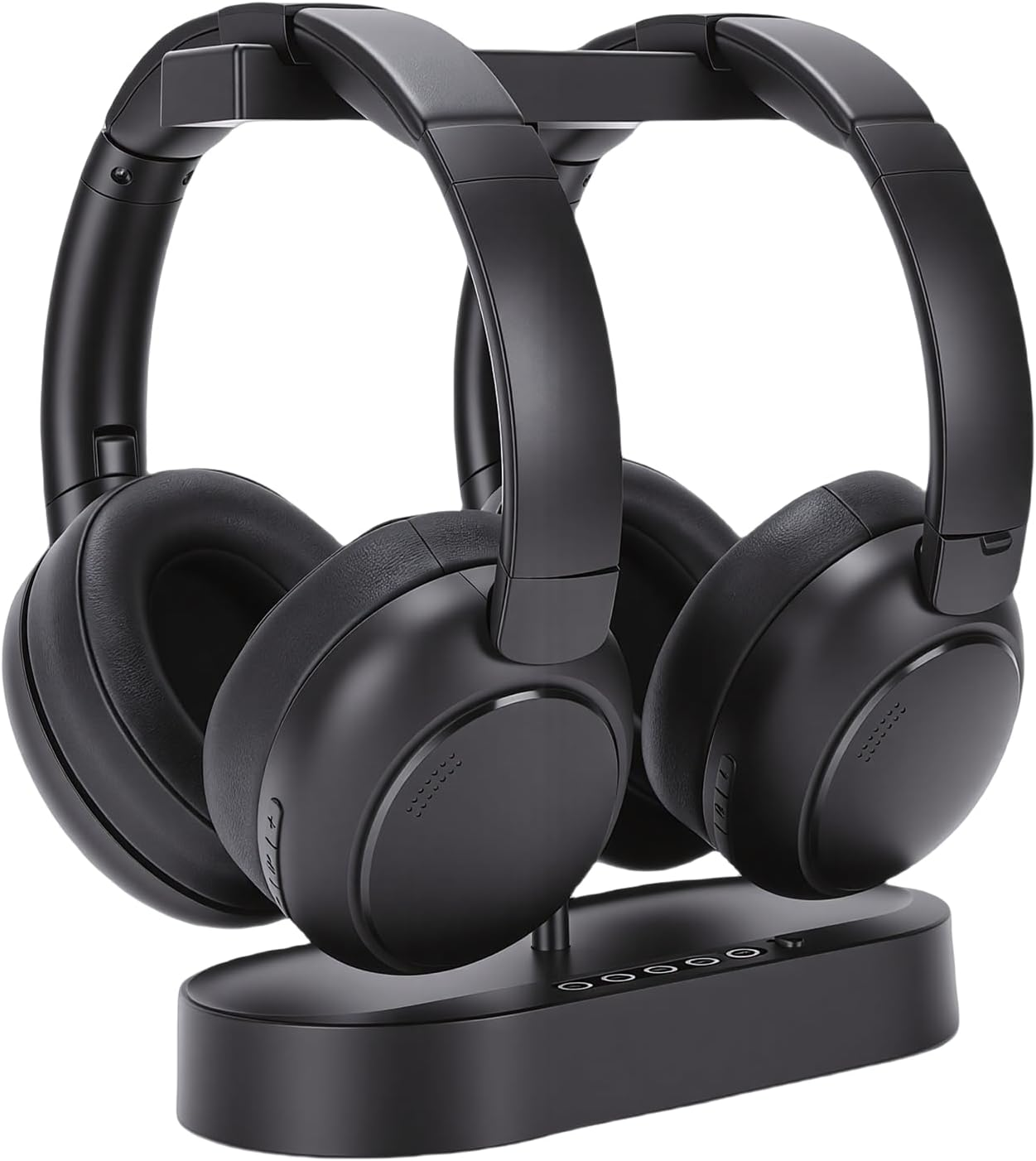 Generic TV Dual Wireless Headphones, 5.4 2.4Ghz Transmission Low Latency 40Ms 40H Playtime Comfortable Ear Cushions, with Transmitter Charging Base, for Seniors image number 6