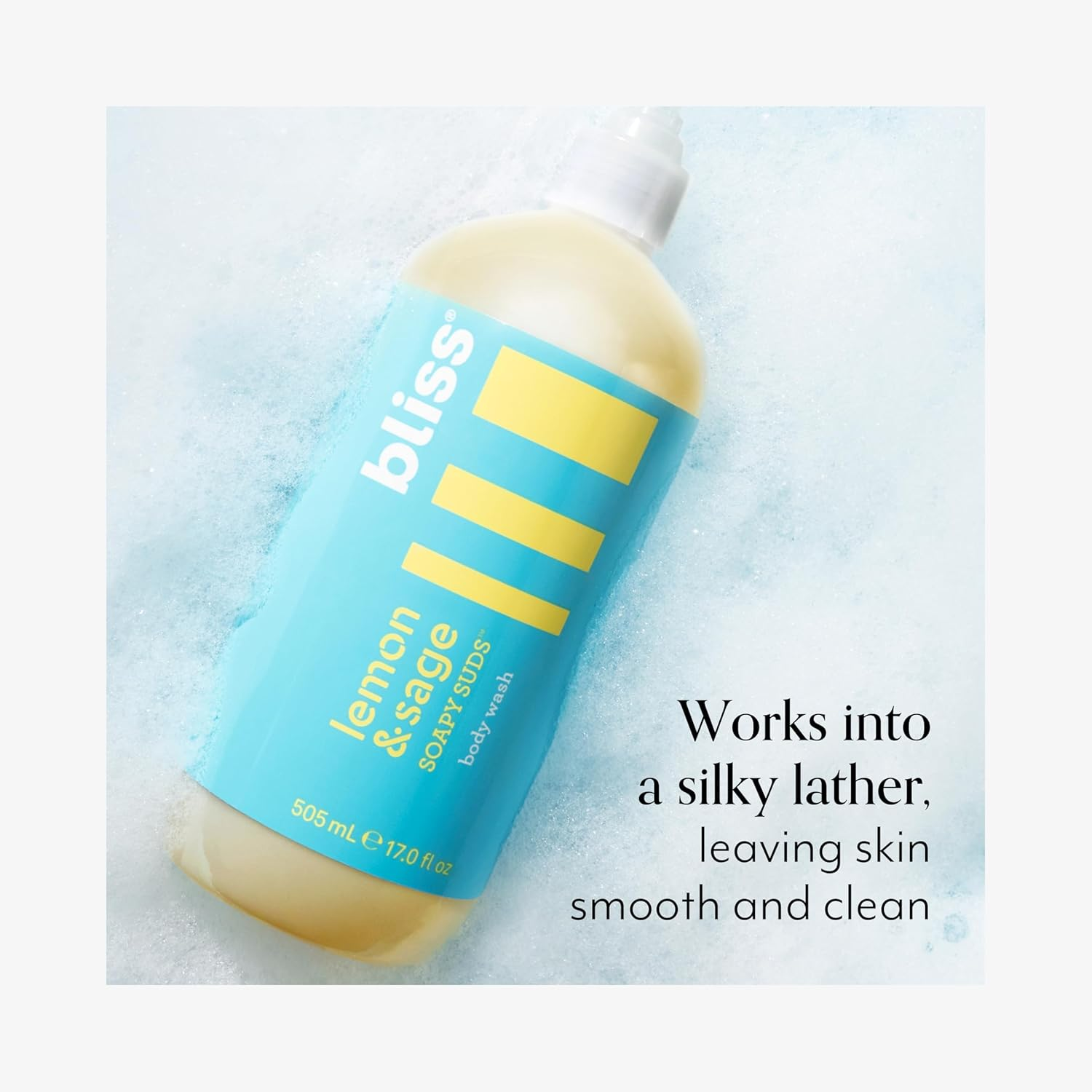 Bliss Soapy Suds Body Wash - Lemon and Sage - 17 Fl Oz - Gentle and Hydrating for Supremely Soft Skin - Paraben Free - Vegan & Cruelty Free image number 2