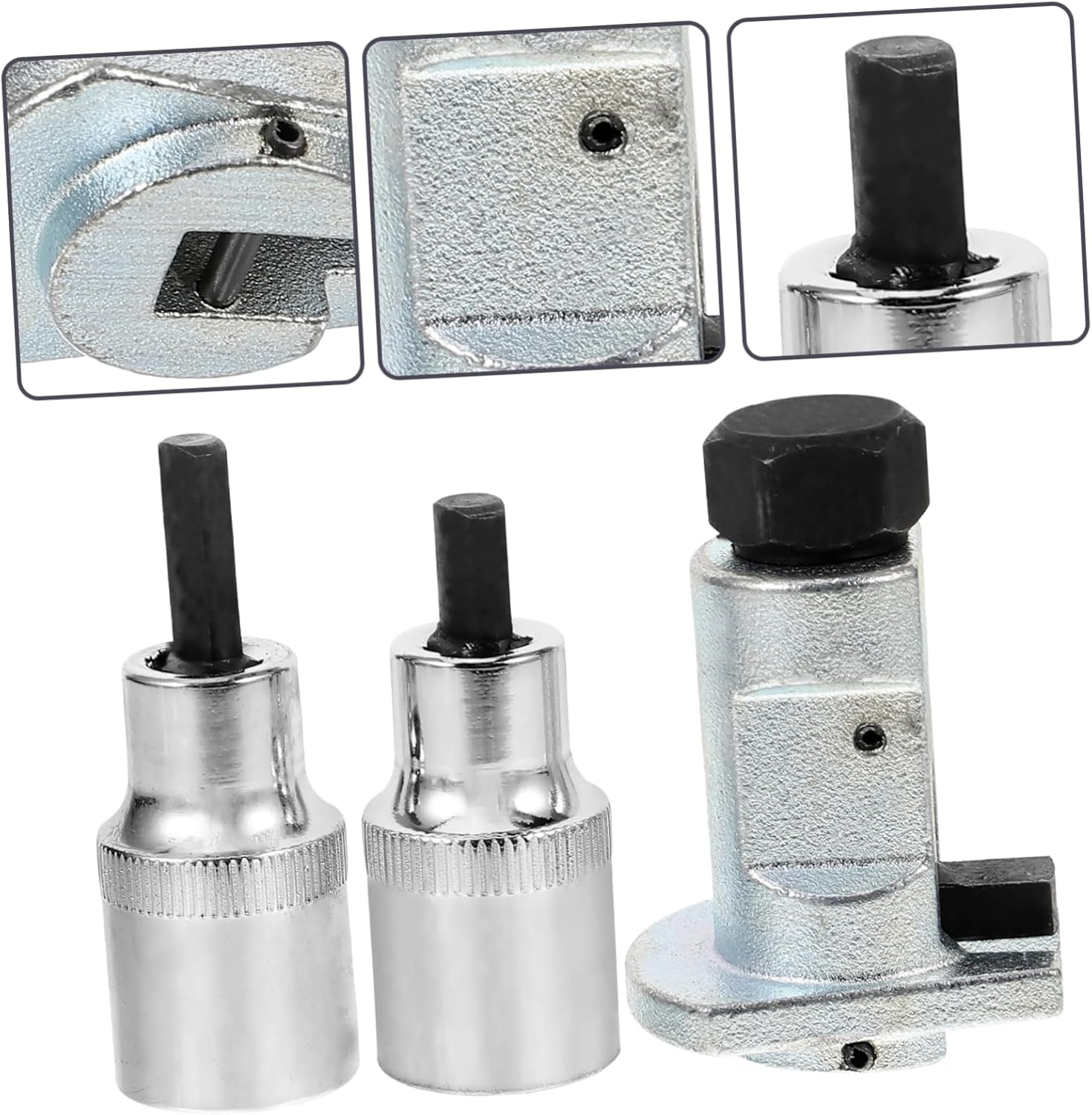 LIFKICH 3Pcs Car Shock Absorber Strut Remover Suspension Strut Spreader Tool with Nut Socket for Vehicle Supply and Automotive Suspension Dismantle