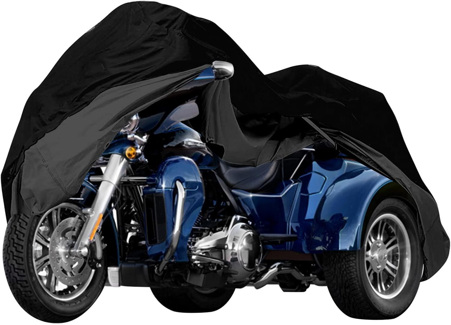 Waterproof Motorcycle Cover Replace for Harley Davidson Cruiser Models, 420D Oxford Cloth Softail, Dyna, Iron 883, Fat Boy 114, Forty-Eight, Low Rider, Sport Glide Cover for Snow Rain Protection