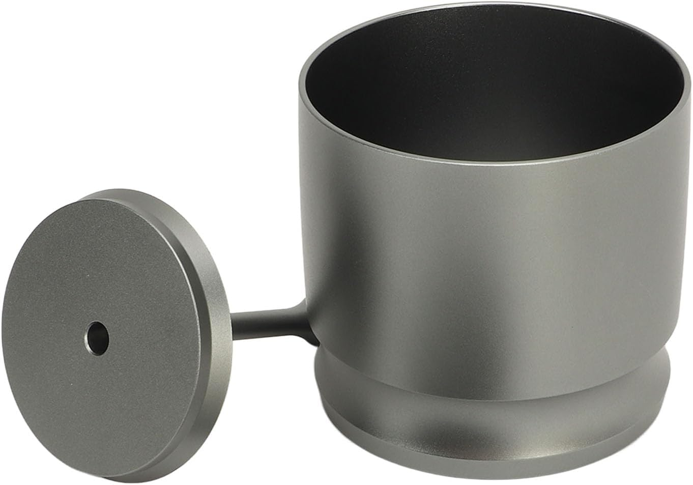 Espresso Shaker Cup, 58Mm Ccoffee Dosing Cup Coffee Powder Picker Dosing Rings Press Aluminum Alloy anti Flying Coffee Powder Picker (Grey) image number 5