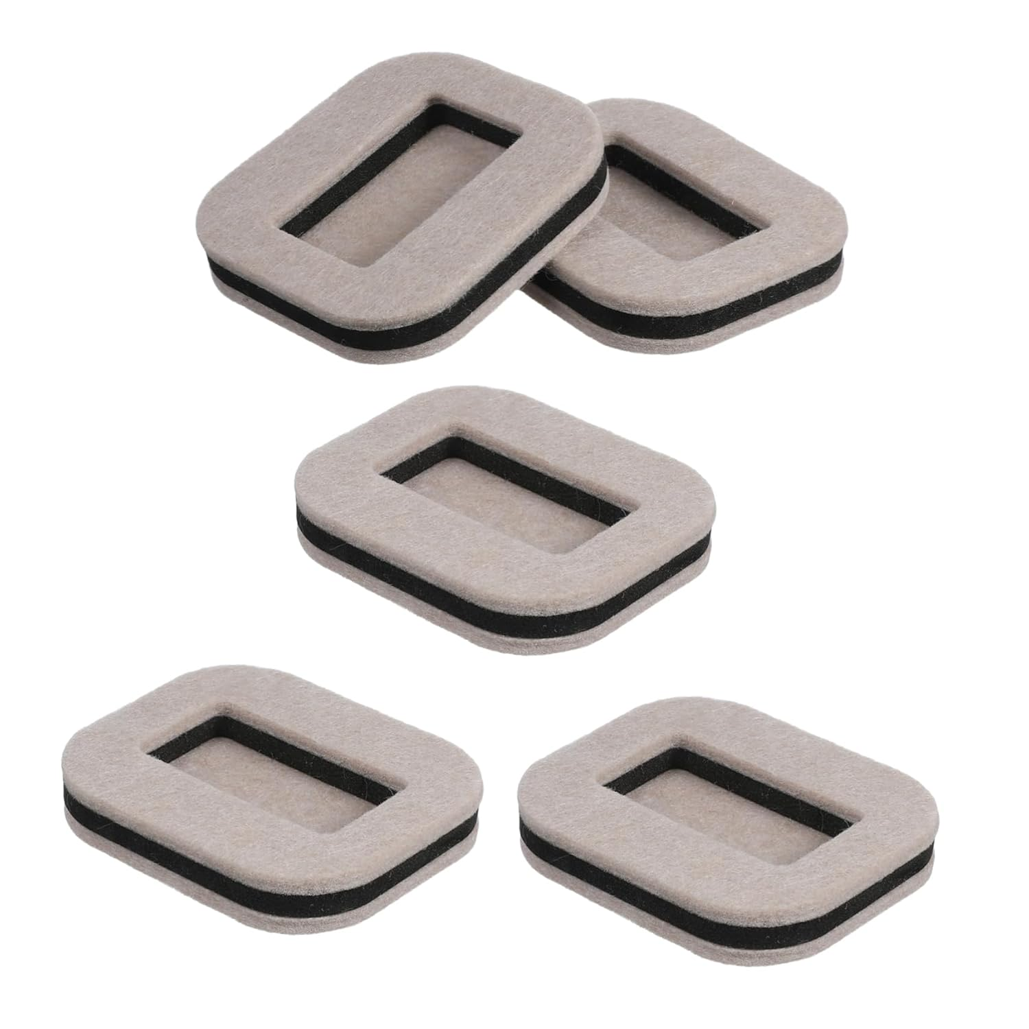 Non-Slip Furniture Pads 5 Pack Felt Chair Wheel Stopper Caster Wheel Stoppers for Computer Office Home Chairs Anti-Skid Pad for Floors image number 4