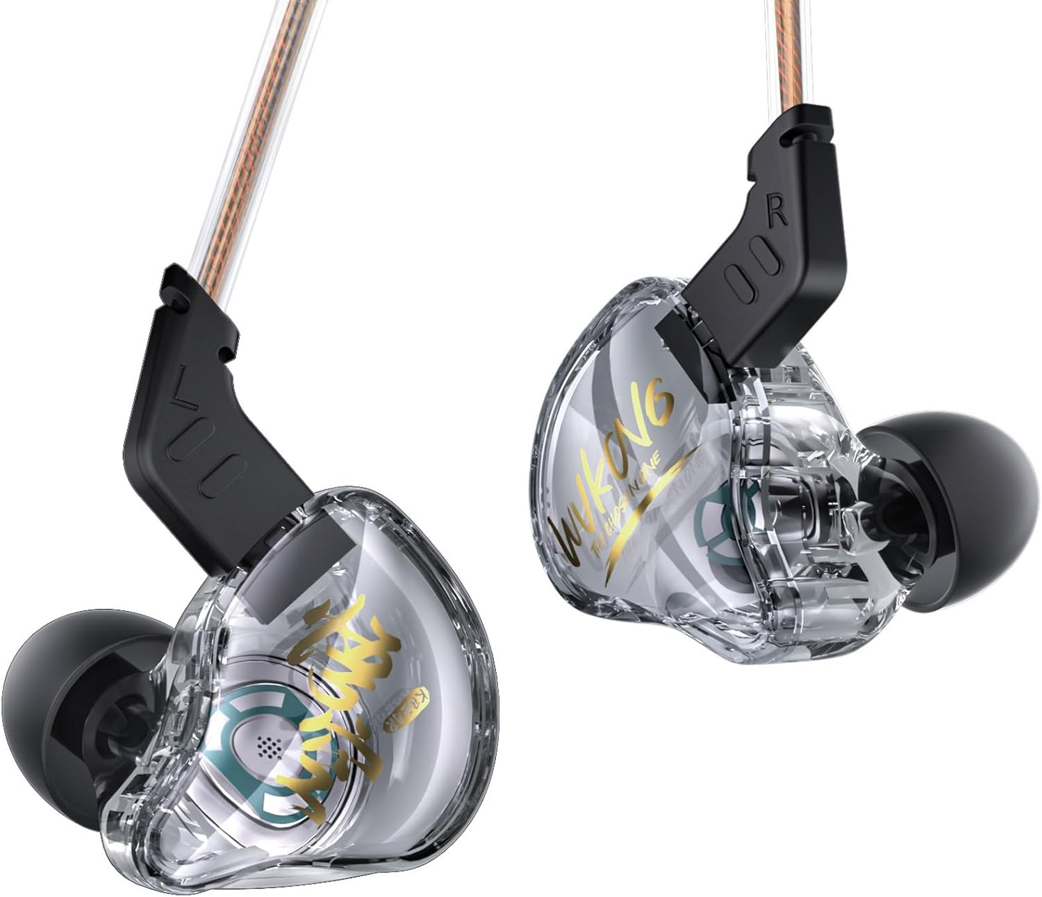 Yinyoo KBEAR MONKIE K01 Gaming Earbuds,Noise Cancelling in Ear Headphones with 3.5Mm Plug, Surround Hifi Sound in Ear Monitor Wired Gaming Earphones Compatible with PC,PS5, Xbox,Switch