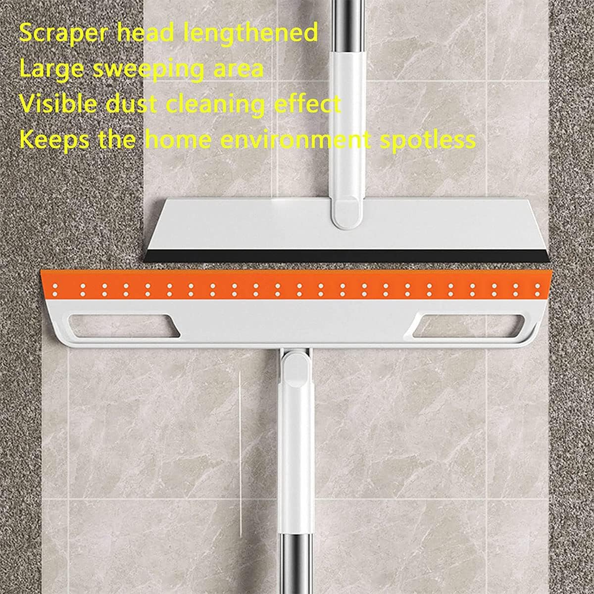 Floor Squeegee 56In Household Broom with 4 Removable Poles 180-Degree Adjustable Knuckle Joint Floor Wiper for Shower Bathroom Kitchen Water Foam image number 6