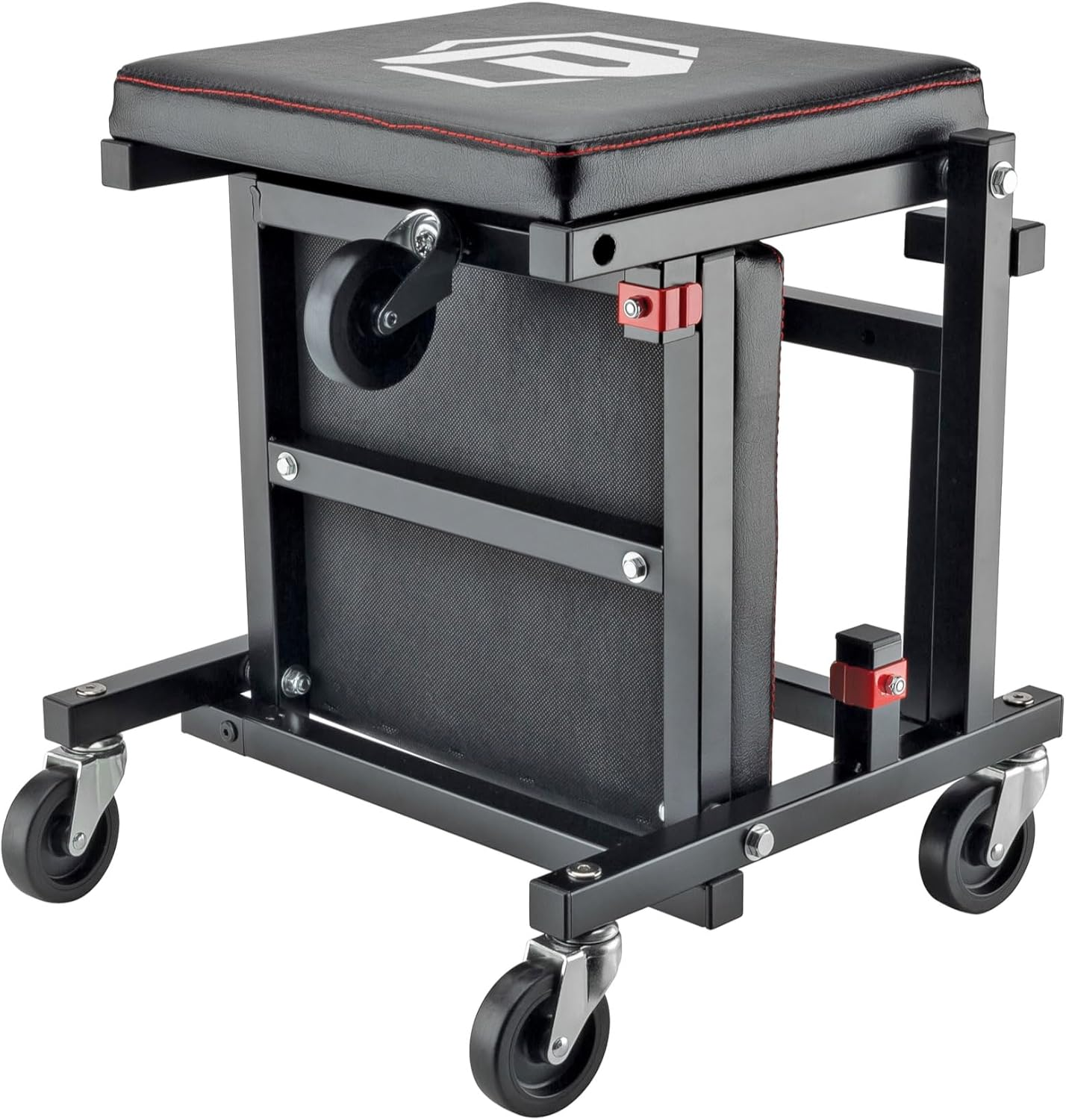 Powerbuilt 2-In-1 Rolling Creeper Seat Converts from High to Low Roller Seat, Fast, Tool-Free Conversion, Garage, Shop, Brake Jobs, Washing, Detailing, Maintenance, Thick Pad, 3-In. Casters - 240298 image number 2