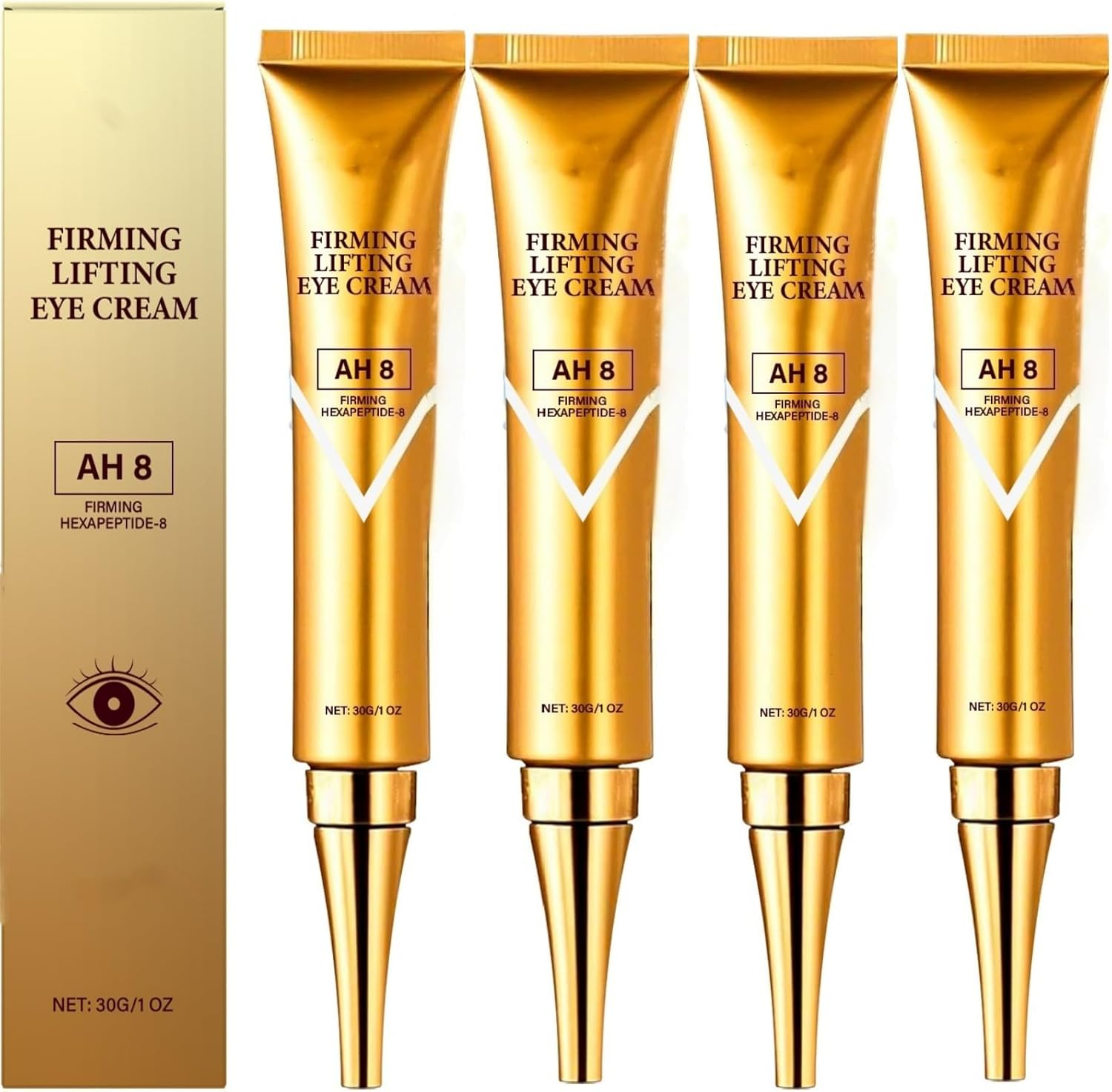 Eye Cream for Removal Eye Bags and anti Aging Wrinkle with Collagen, under Eye Cream for Dark Circles,Brightening,Hydrating,Firming,Lifting,Reduces Fine Lines, Wrinkles and Puffiness. (4PCS)