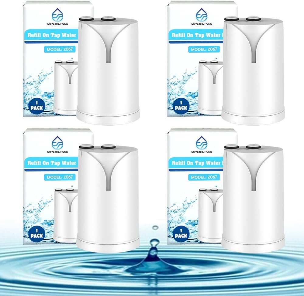 Crystal Pure Pack of 4 Replacement Water Filter Cartridge Compatible with Brita on Tap V-MF, on Tap Pro V-MF, on Tap HF, on Tap Advanced Water Filter System image number 2