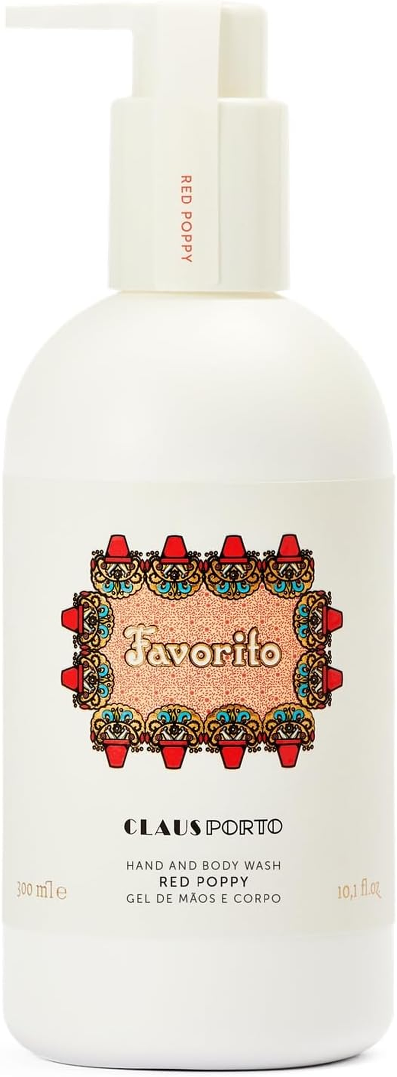 Claus Porto Favorito Liquid Soap, Red Poppy, 300Ml