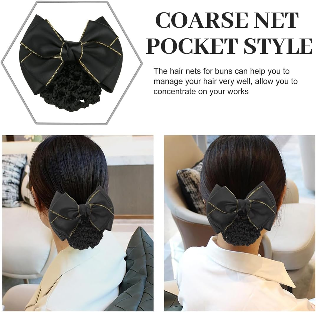 BDEPSTR Pack of 2 Net for Hair, Hair Nets Hairstyles, Hair Net, Hair Net, Hair Nets, Bun Net, Ballet Bun Net, Crystal Hair Net, Ballet Hair Net, Bun Ballet Girls, Bun Glitter, Bun Nets A image number 1