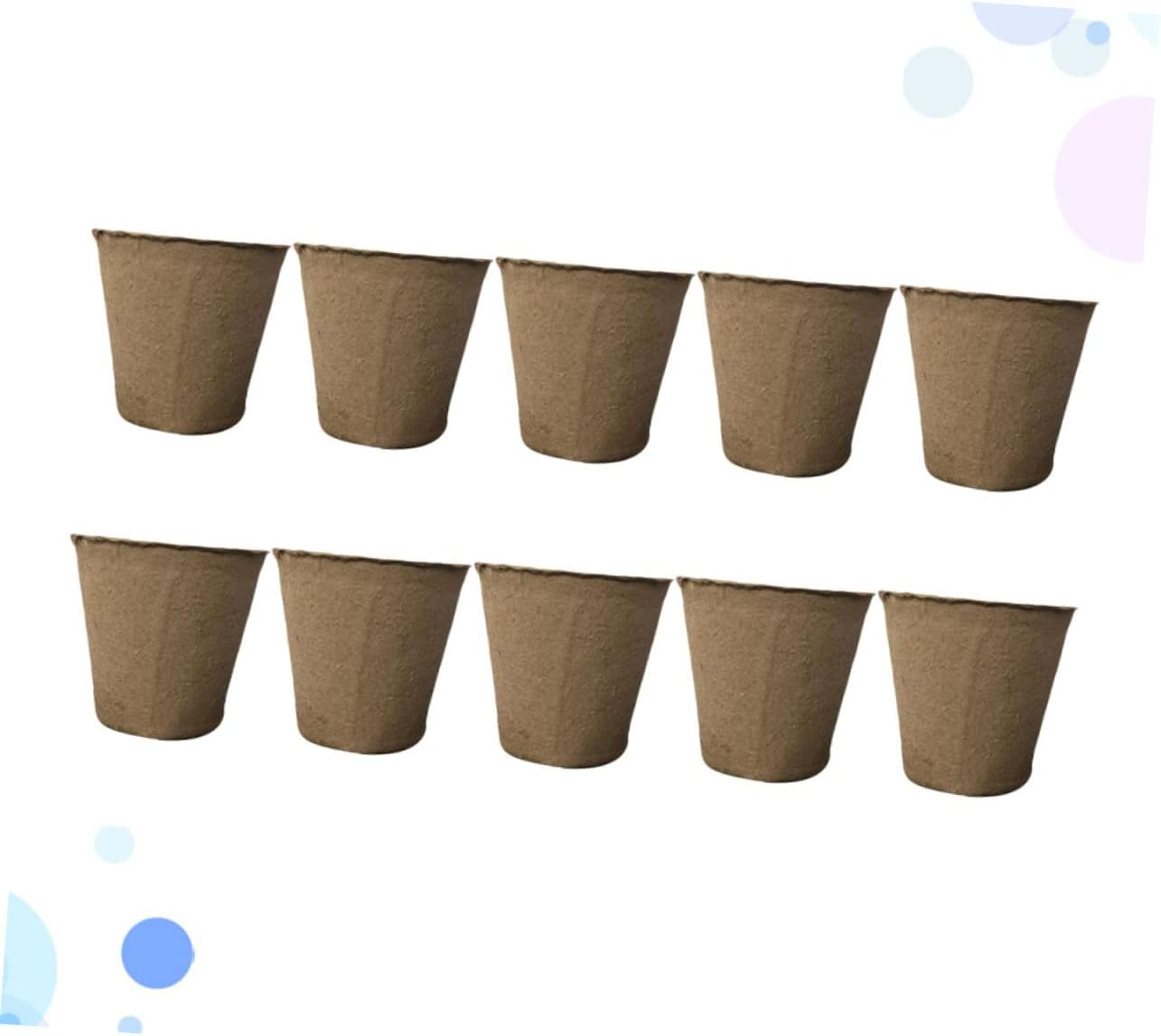 10Pcs Flower Pot Drip Trays Trays Biodegradable Pulp Plant Pots for Easy Transplanting