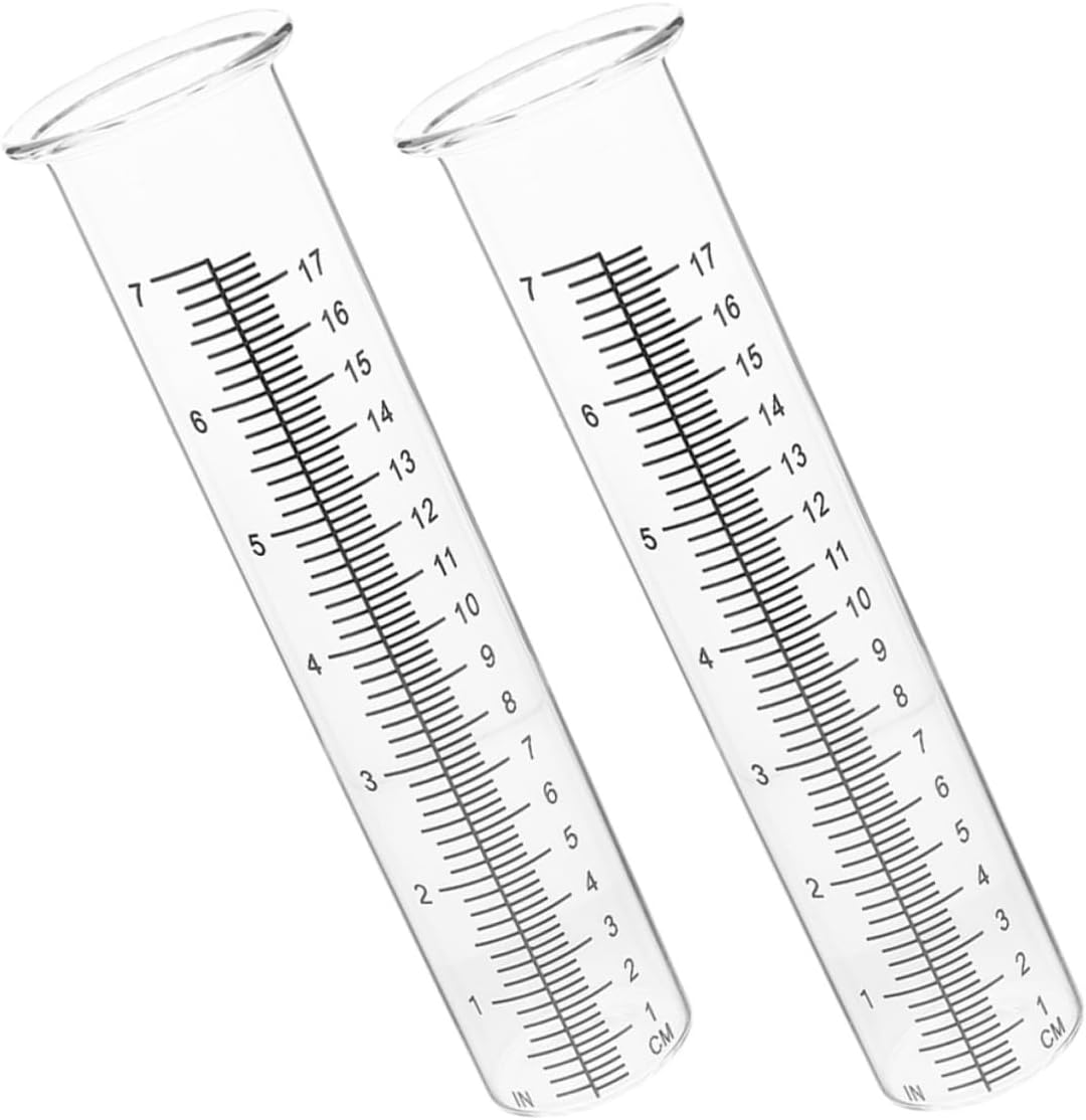 Veemoon 2Pcs Plastic Rain Gauge Replacement Tubes Outdoor Water Measurement for Garden Homes with Freeze Compact Design image number 3