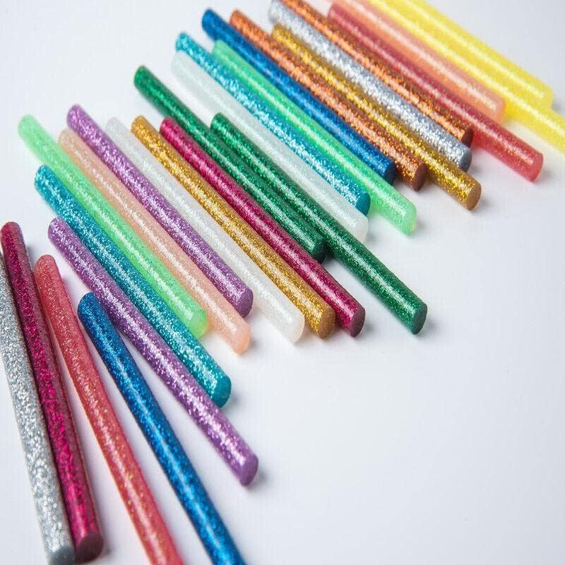AIMALL 50PCS Colored Glitter Hot Melt Glue Gun Sticks for Arts Craft Wedding Card image number 6
