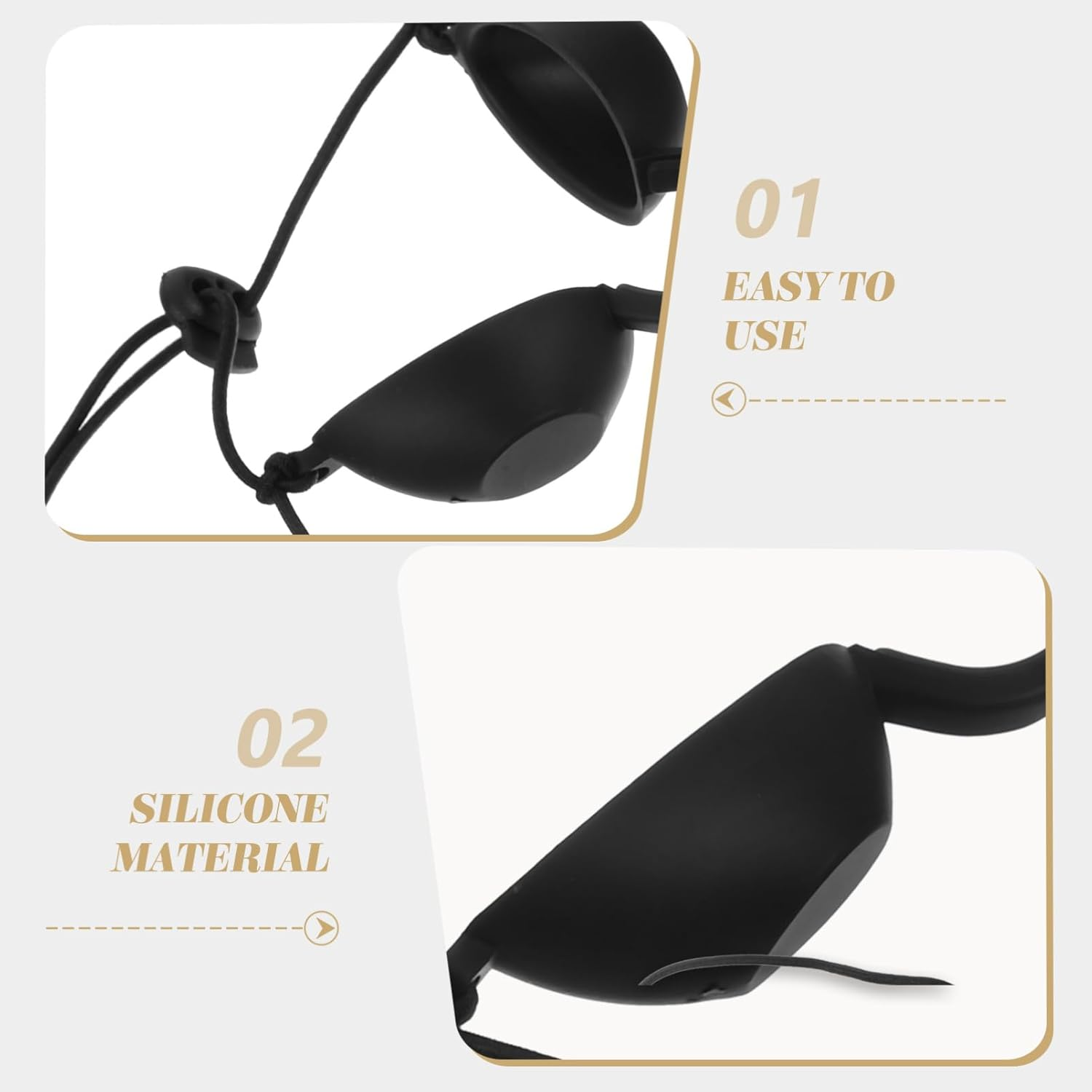 Baluue Led Eye Protection Goggles Led Light Eye Protection Goggles - Silicone Ipl Safety Red Blue Light Sunbed for Patients in Ipl, (Black) image number 5