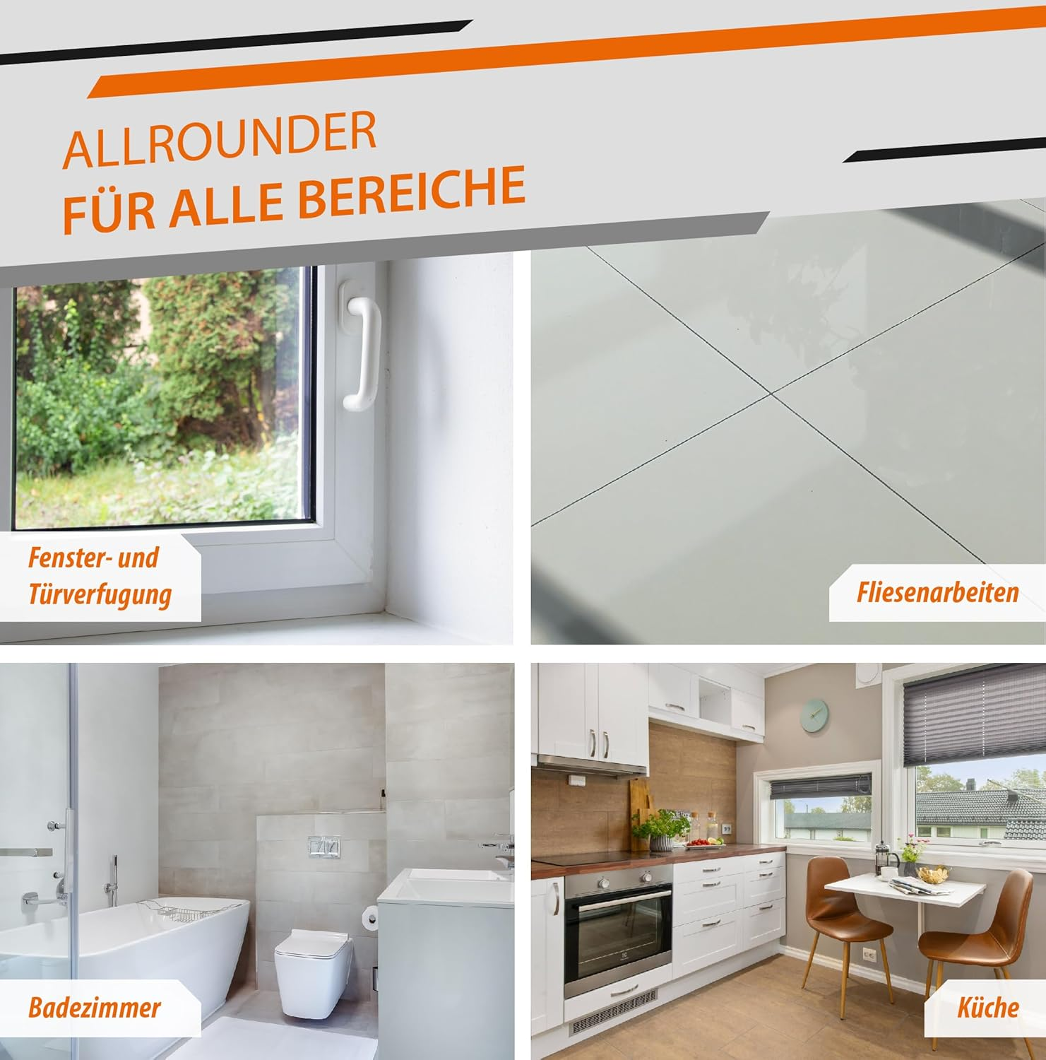 FUGENFUX&reg; Multitool 2-In-1 Joint Remover with Revolutionary Magic Tip and 5 Joint Shapes Versatile Joint Smoother Silicone Squeegee Made in Germany Ideal for Silicone, Acrylic & More image number 5