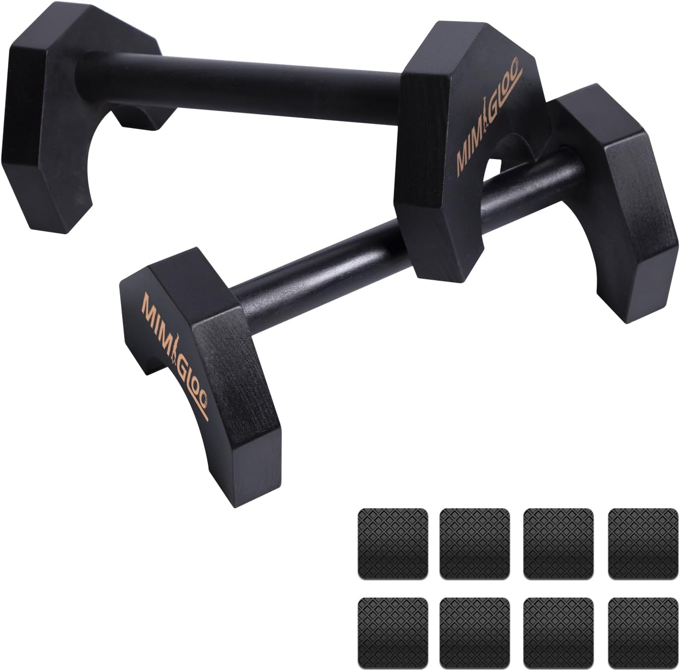 MIMIGLOO Premium Wooden Push-Up Handles and Non-Slip Calisthenics Parallettes, Push-Up or Handstand Handles, Push up Bar for Indoor and Outdoor Bars image number 1