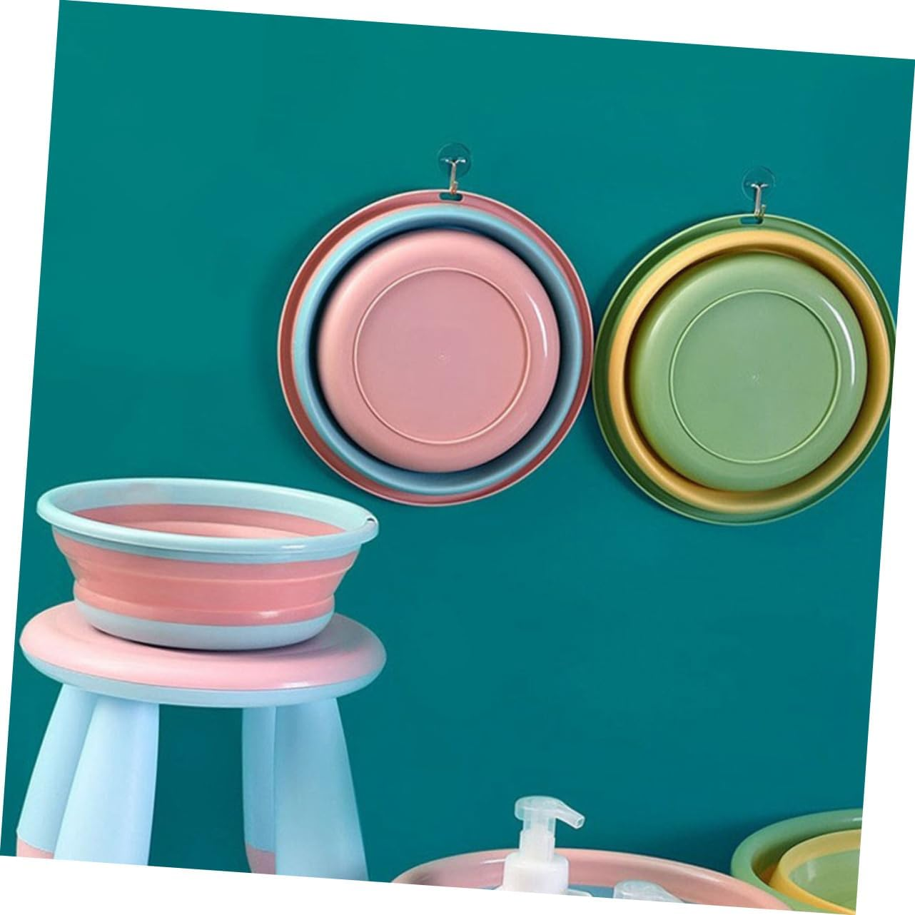 CIMAXIC Epsom Salt Foot Soak Basin Foldable Dish Basin Household Water Bucket for Home Travel Use image number 3