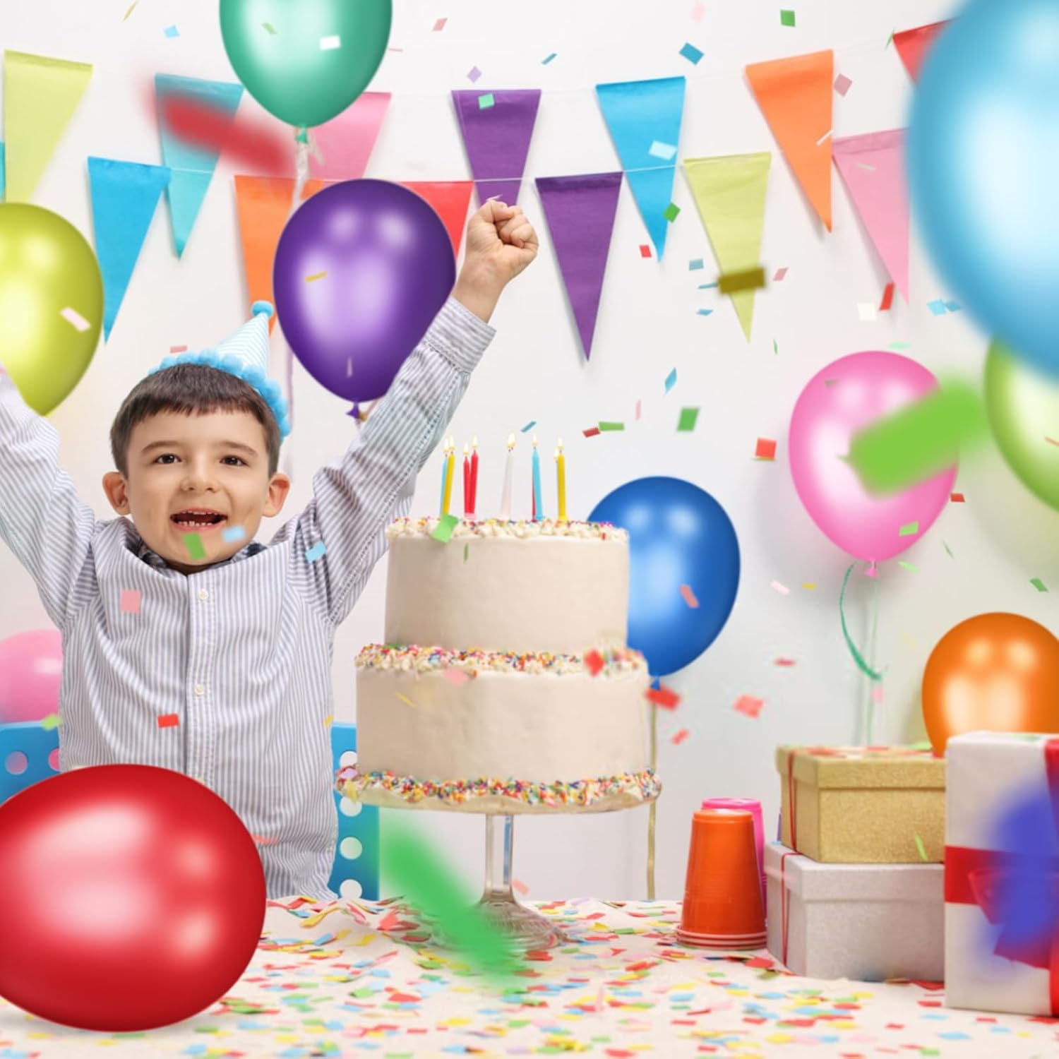 120Pcs Balloons Assorted Colors, 12 Inch Latex Balloons Bulk, Pearl Party Balloons, Balons for Birthday Party Wedding Baby Shower Supplies.(Assorted)&hellip; image number 4