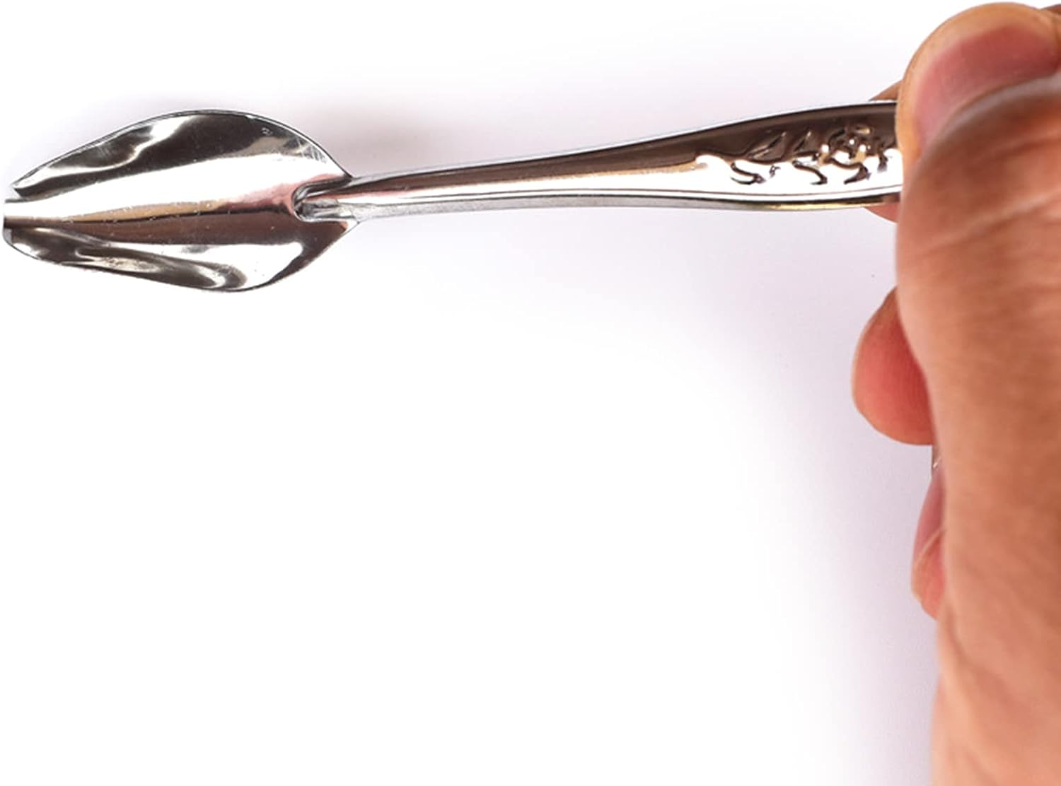 ROYJJ Metal Parrot Feeding Spoon Stainless Steel Milk Water Hand Feeder Spoon Peony Cockatiel Small Bird Parrot Feeding Spoon Chick Stainless Steel Spoon image number 3