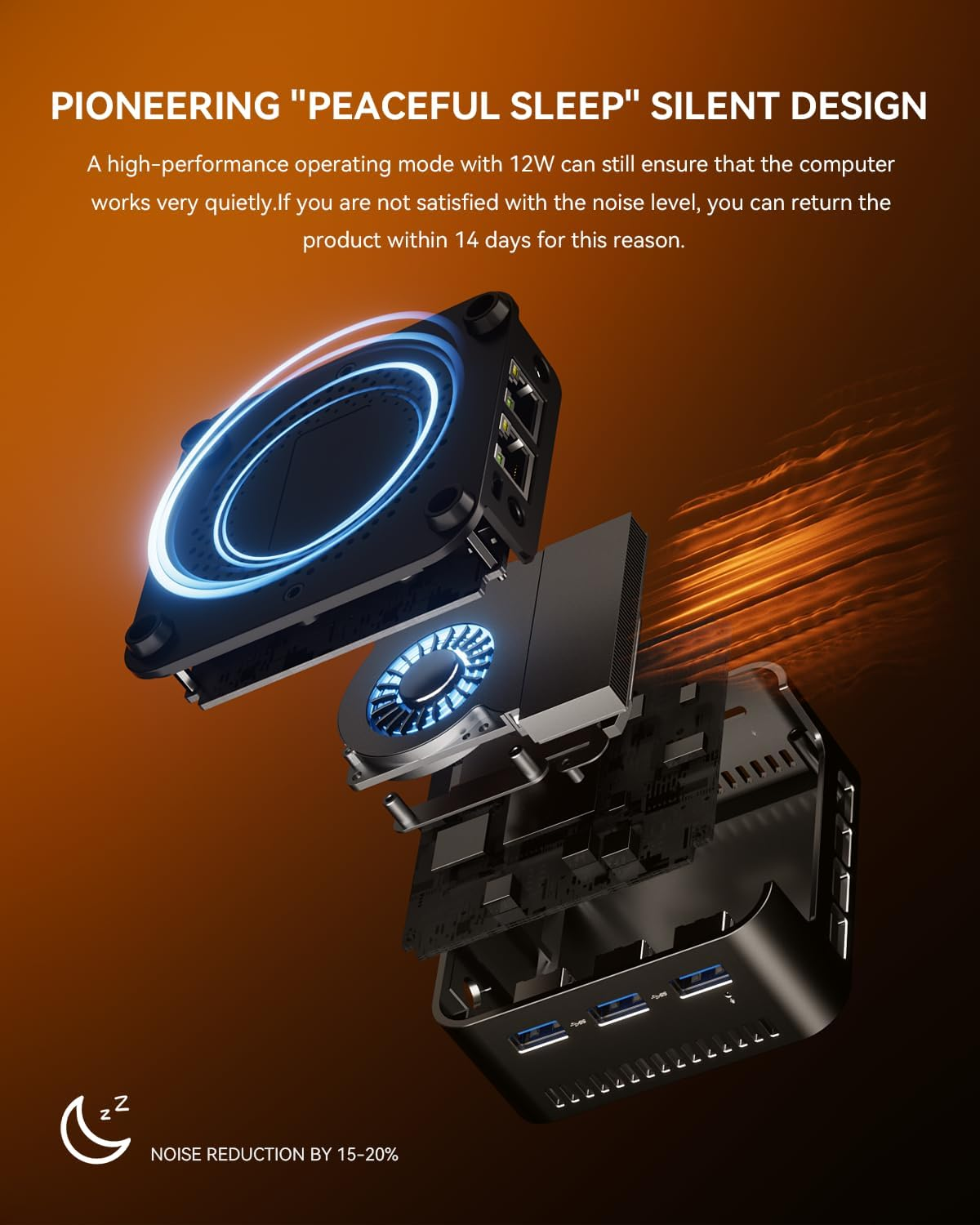 Mini PC N150 W11 PRO, Mini Desktop Computer with LPDDR5 12GB RAM 256GB M.2 2242 SSD, Mini Computer 4K Triple Display/Dual 2.5G Lan/Wifi5/Bt5 for Office/Business image number 4