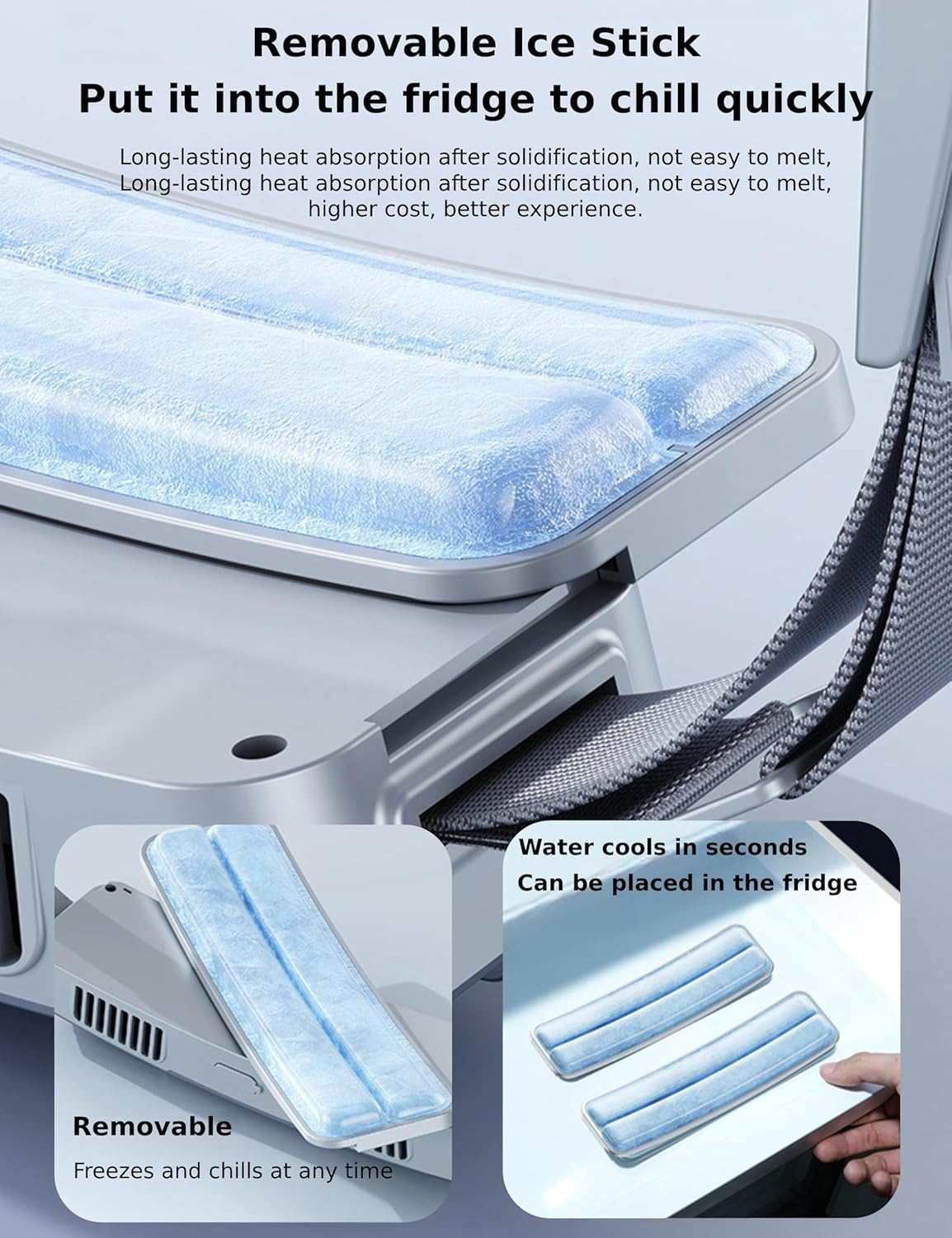 Bewinner Waist Clip Fan Rechargeable, Portable Body Fan, Wearable Cooling Fan - 6500RPM, Adjustable Belt, Hands-Free, Front & Rear 5 Drive Strong Wind for Travel Camping Fishing image number 6