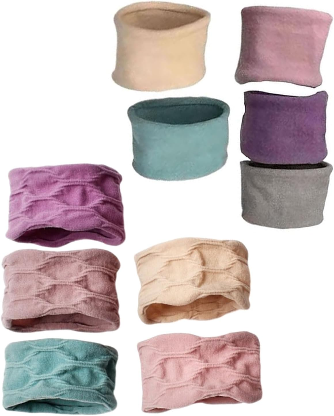 WUNZILO Pack of 10 Hair Bands for Women Girls Large Elastic Strong Hair Bobbles Seamless Cotton Holder Ties Stretching Ponytail Hair Pompoms for Thick Heavy Curly Hair, Multicoloured image number 1