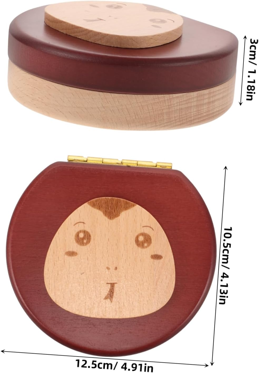 Wooden Tooth Memorial Box Newborn Teeth Keepsake Box for Boys and Girls image number 3